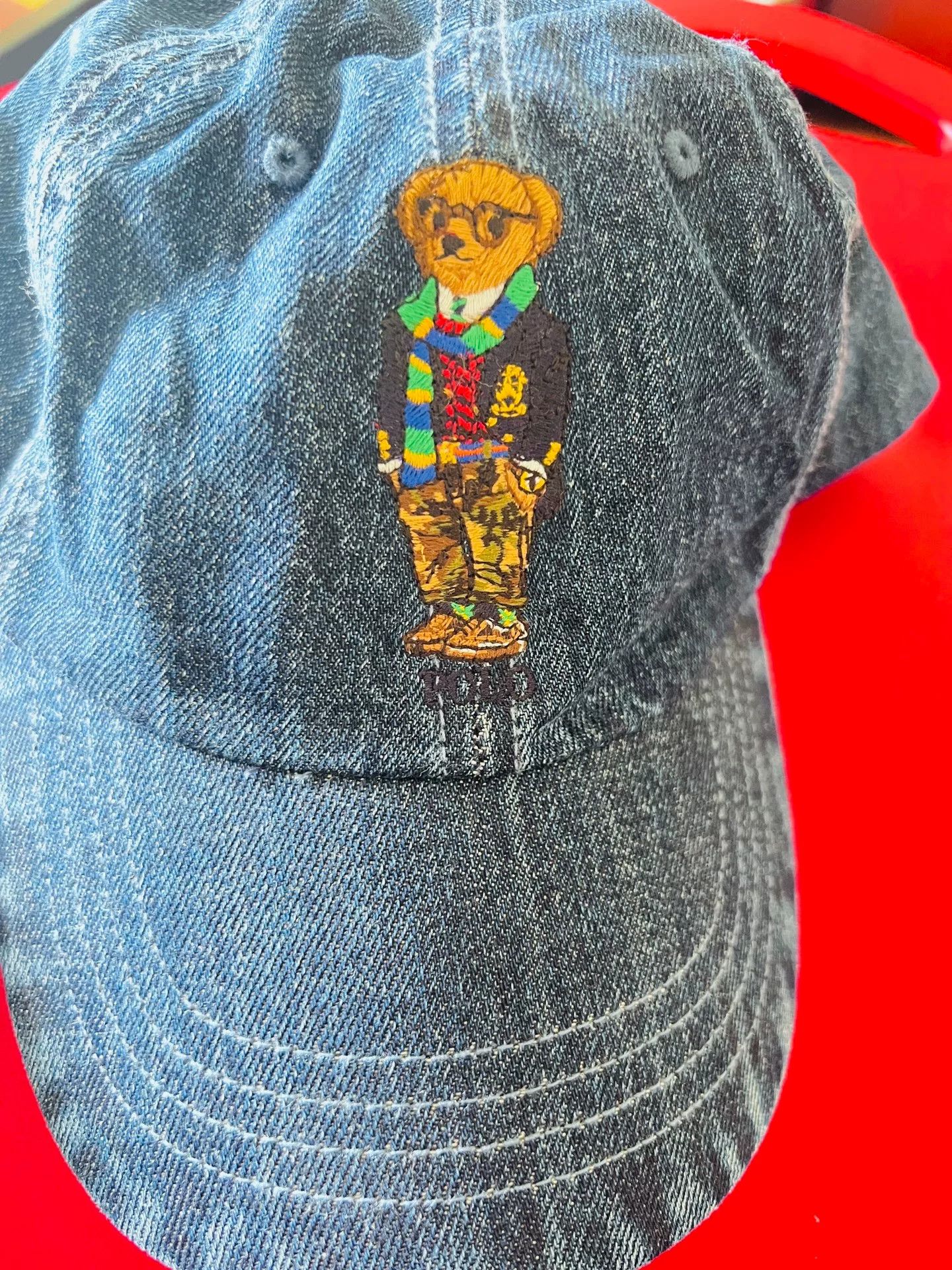 Ralph Lauren Ralph Lauren Denim Bear Embroidery Cap Size ONE SIZE - 2 Thumbnail