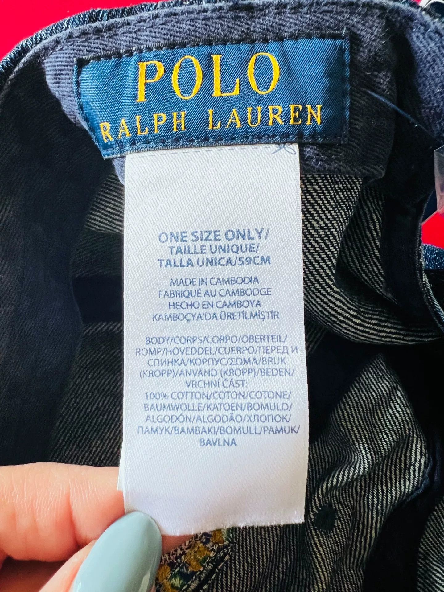 Ralph Lauren Ralph Lauren Denim Bear Embroidery Cap Size ONE SIZE - 5 Thumbnail
