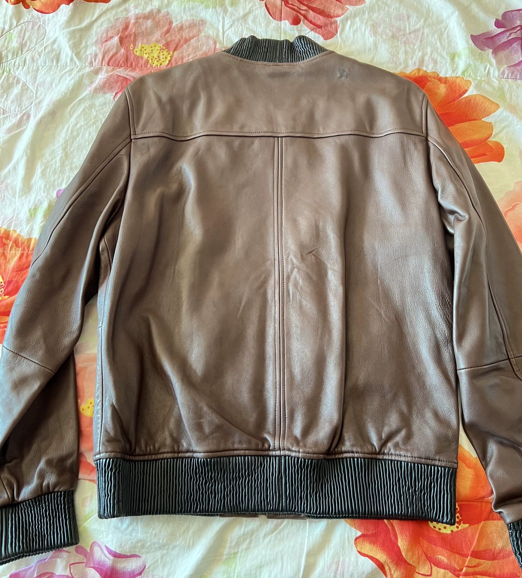 Trussardi Trussardi Men's Leather Jacket Size US L / EU 52-54 / 3 - 2 Thumbnail