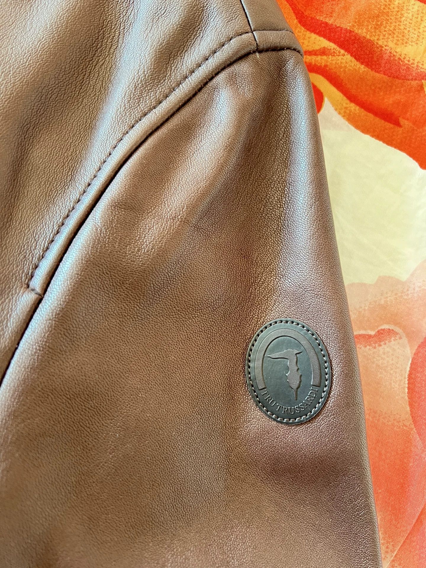 Trussardi Trussardi Men's Leather Jacket Size US L / EU 52-54 / 3 - 4 Thumbnail