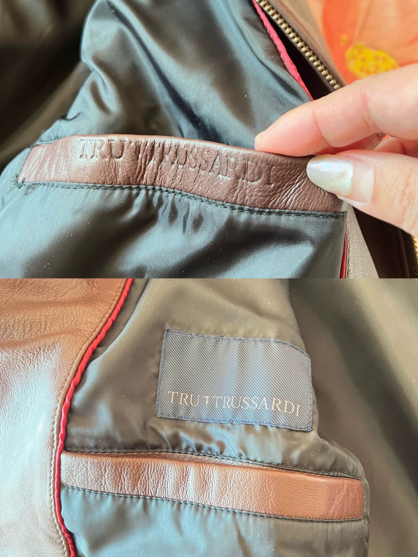 Trussardi Trussardi Men's Leather Jacket Size US L / EU 52-54 / 3 - 6 Thumbnail