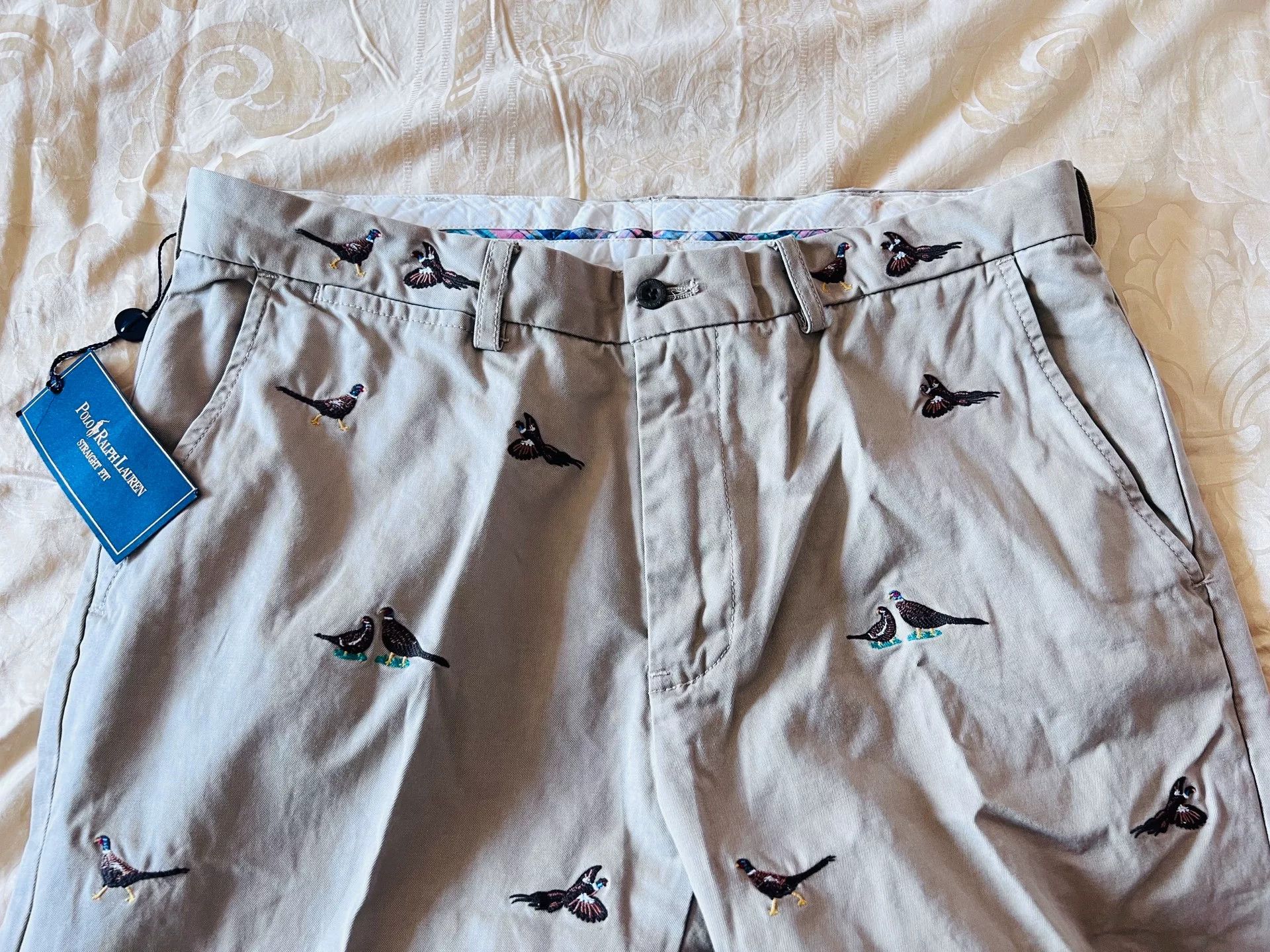 Polo Ralph Lauren New Polo Ralph Lauren Embroidered Khaki Pants Size US 34 / EU 50 - 2 Thumbnail