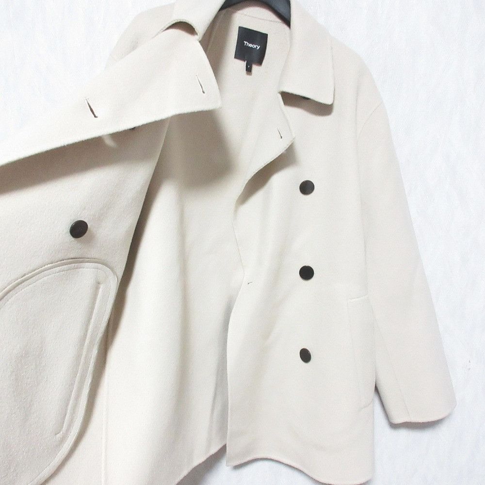 Theory Theory Theory Wool Cashmere Double Breasted Coat Textile Outerwear 01-0309604 DUTY FREE for USA Size ONE SIZE - 5 Thumbnail