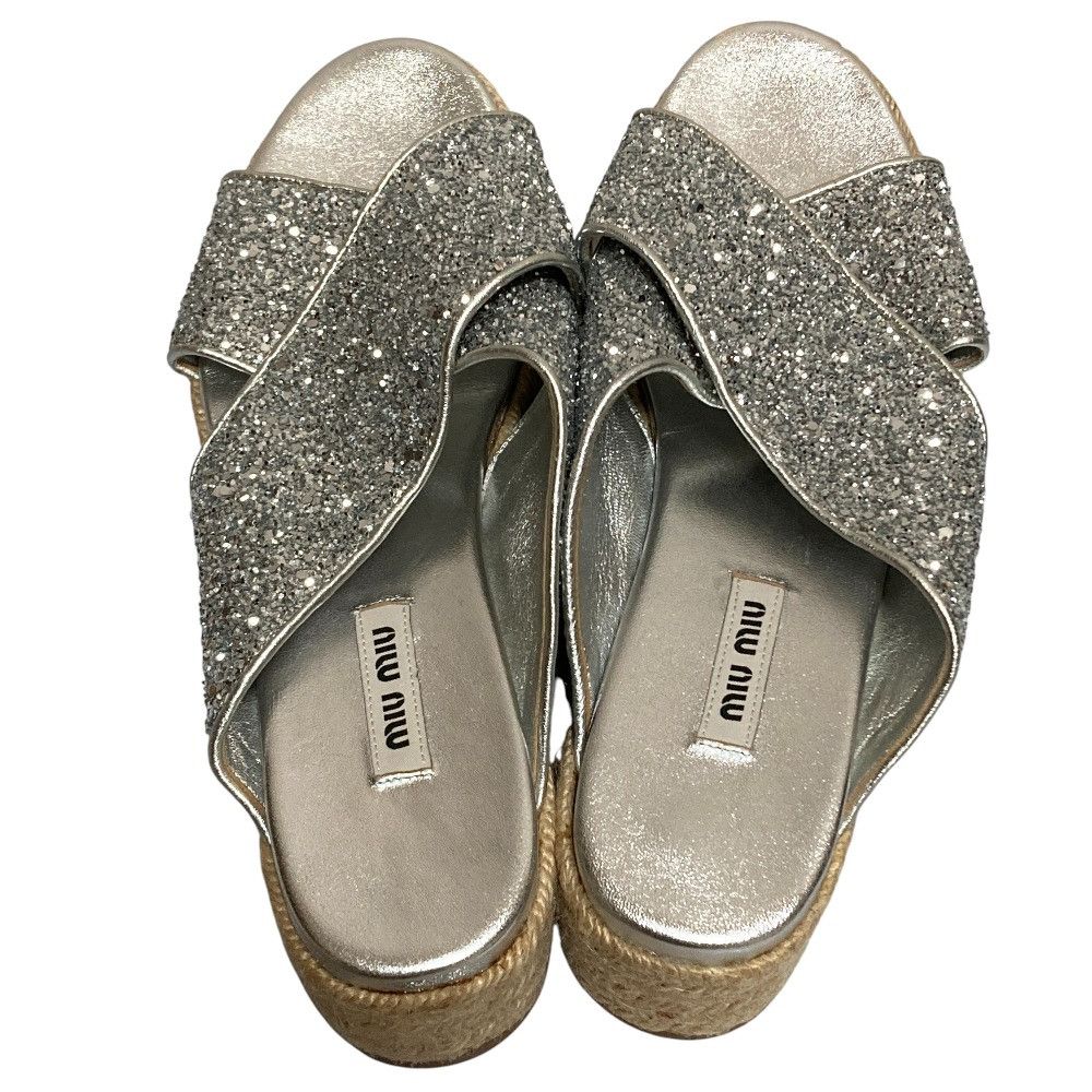 Miu Miu Miu Miu Miu Miu Glitter Platform Sandals Plastic / Synthetic Shoes DUTY FREE for USA Size ONE SIZE - 4 Thumbnail