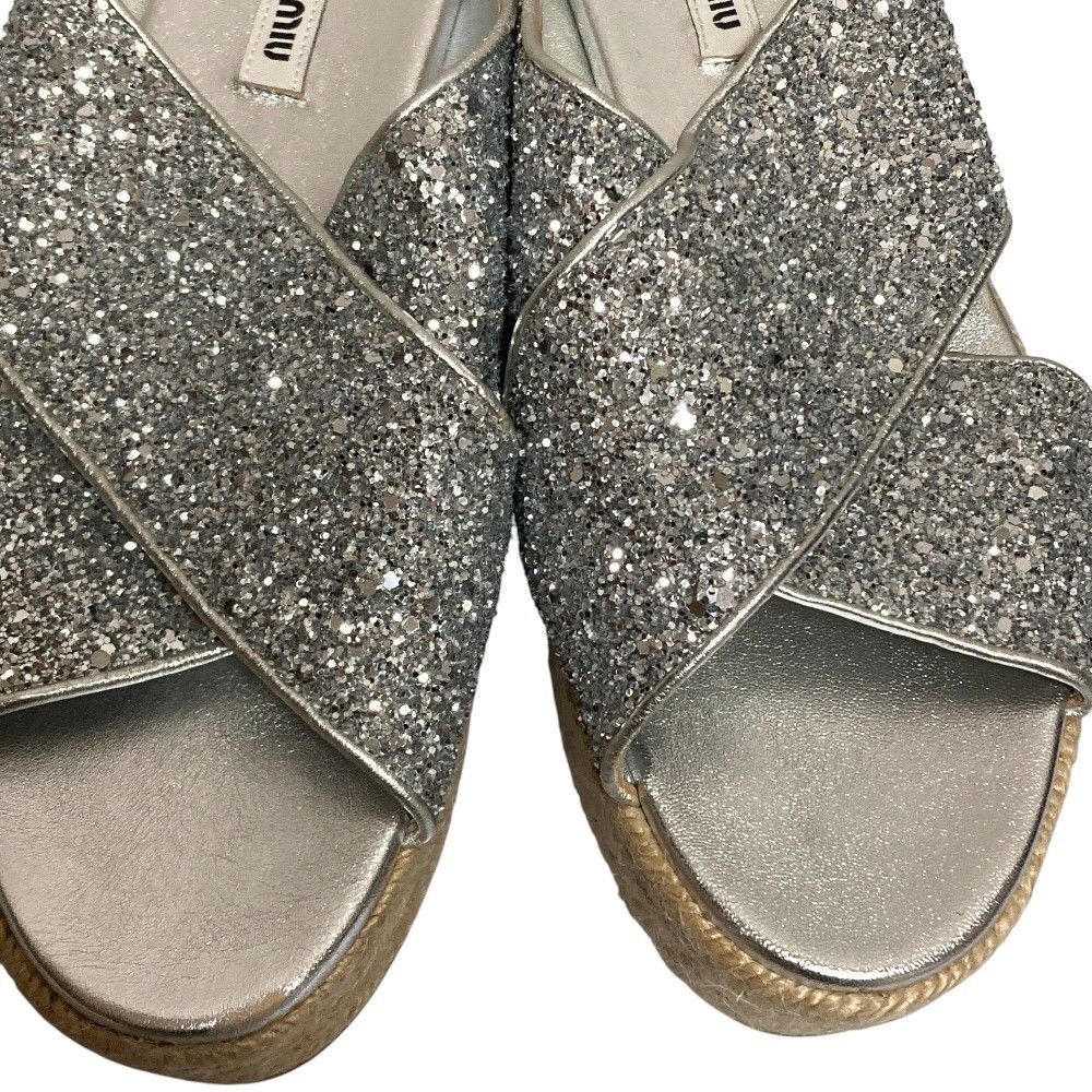 Miu Miu Miu Miu Miu Miu Glitter Platform Sandals Plastic / Synthetic Shoes DUTY FREE for USA Size ONE SIZE - 3 Thumbnail