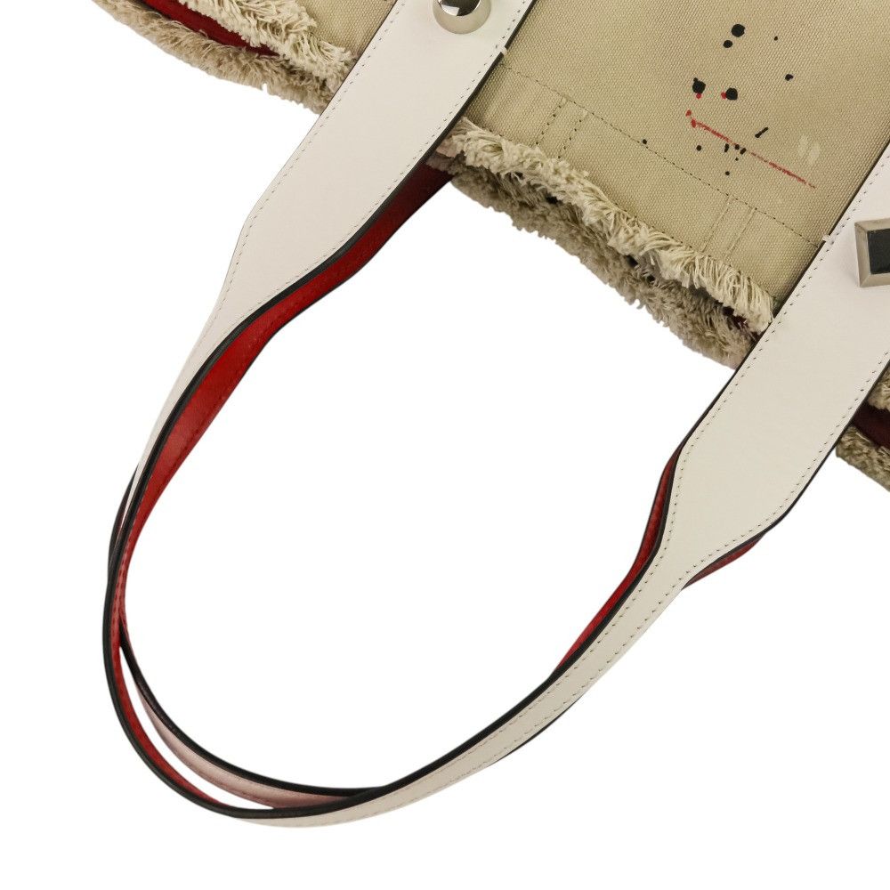 Christian Louboutin Christian Louboutin Christian Louboutin Frangibus Canvas Leather Tote Bag Textile Tote Bag 3215052 DUTY FREE for USA Size ONE SIZE - 8 Thumbnail