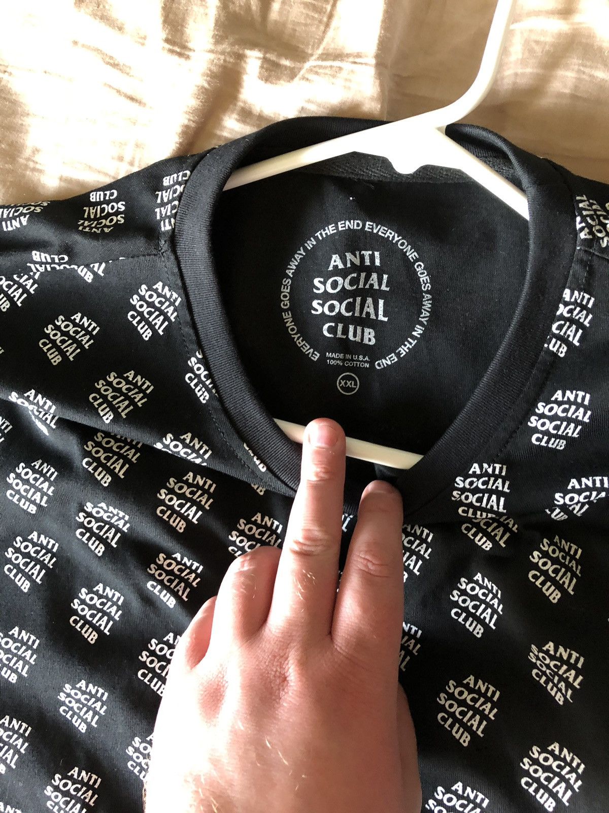 Anti Social Social Club ASSC Over you Tee Black All Over print  