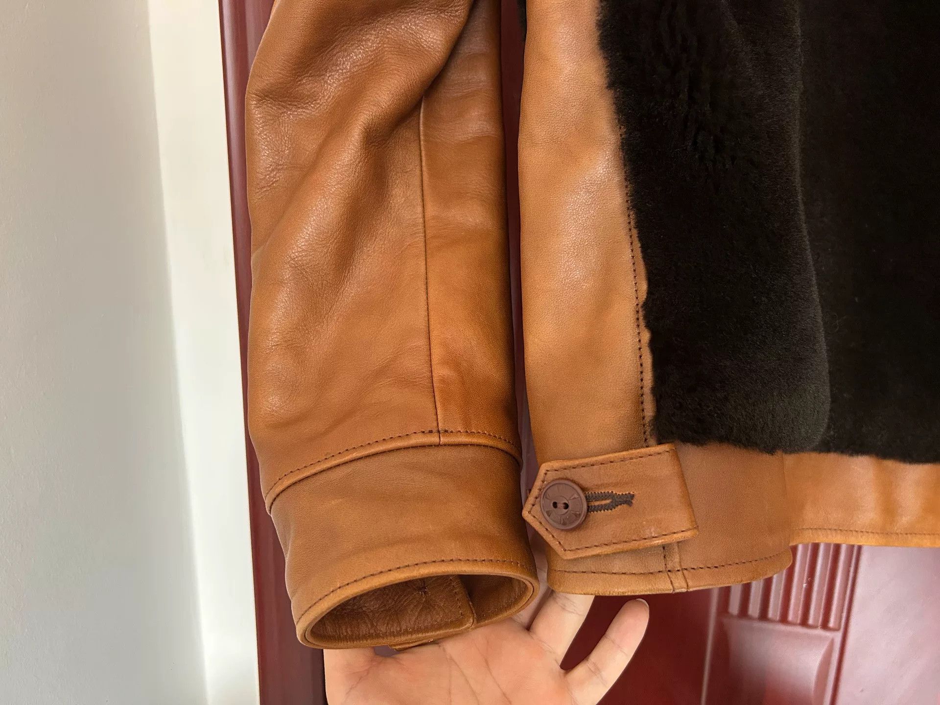 The Real McCoy's brown bear leather jacket by the real mccoy Size US M / EU 48-50 / 2 - 5 Thumbnail