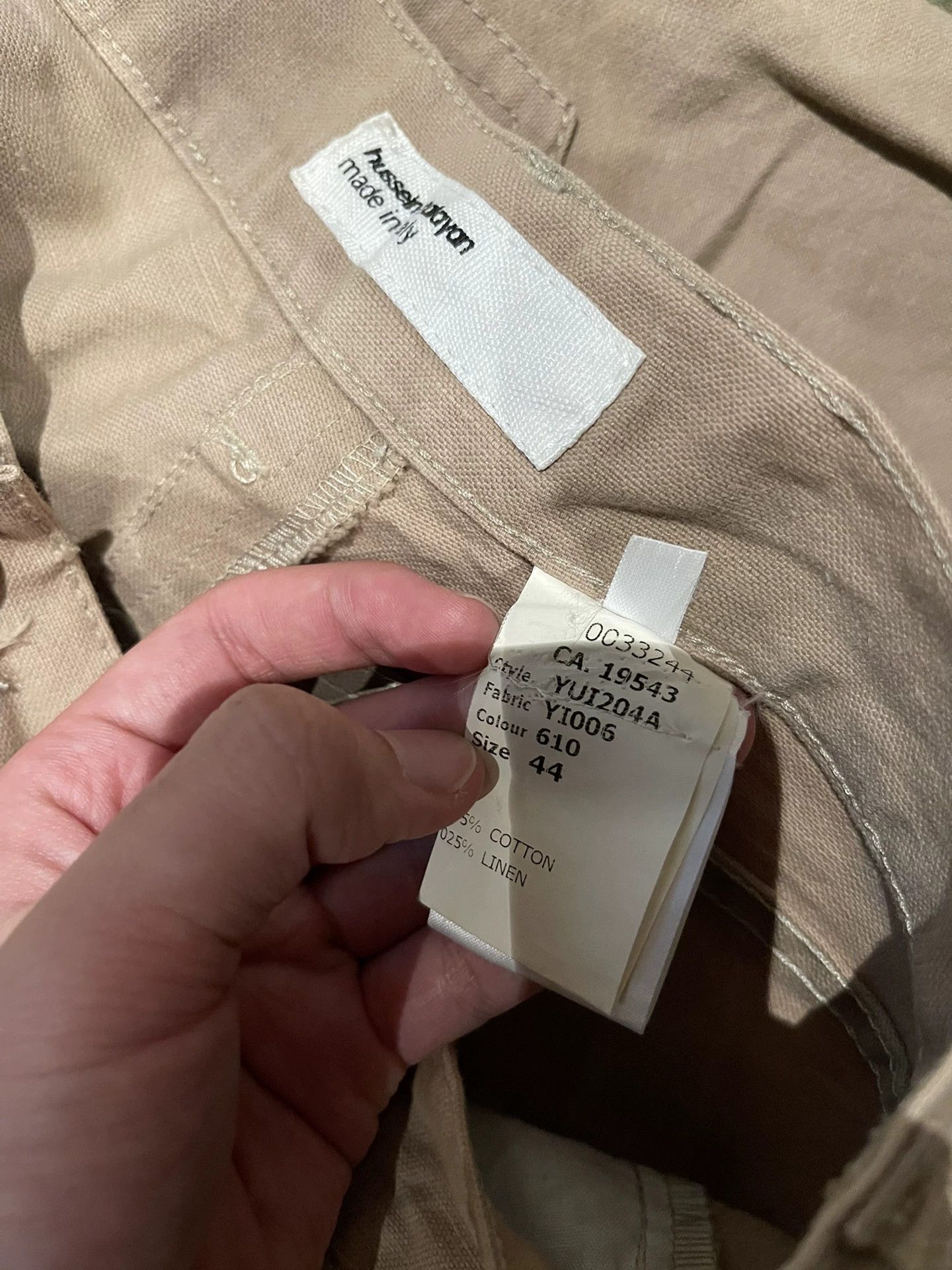 Hussein Chalayan versatile asymmetric beige trousers by helmut lang Size US 31 - 6 Thumbnail