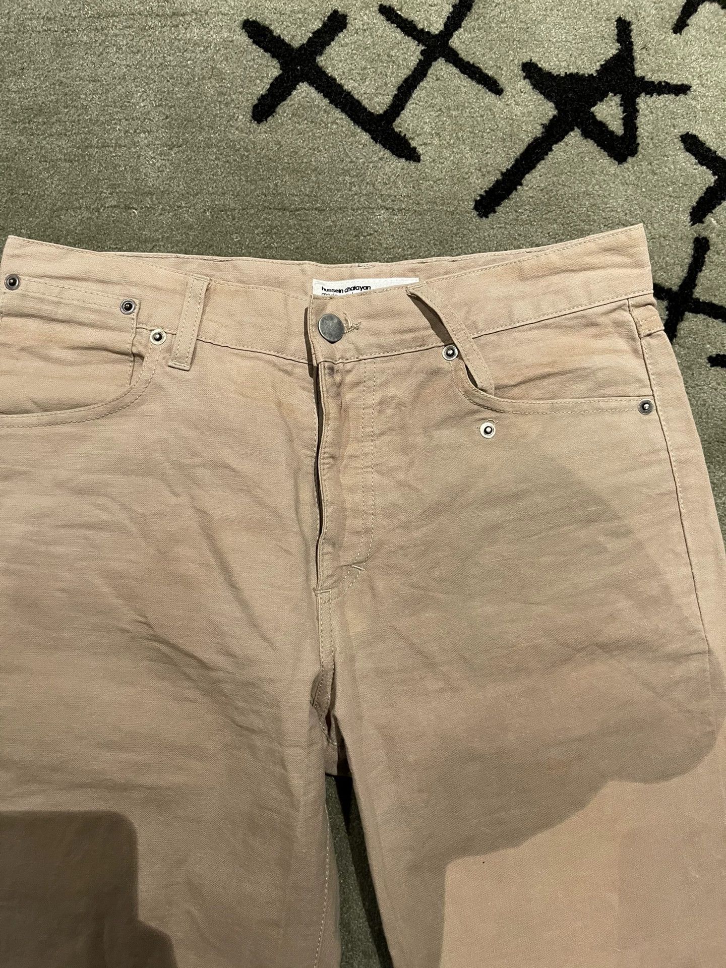 Hussein Chalayan versatile asymmetric beige trousers by helmut lang Size US 31 - 2 Thumbnail