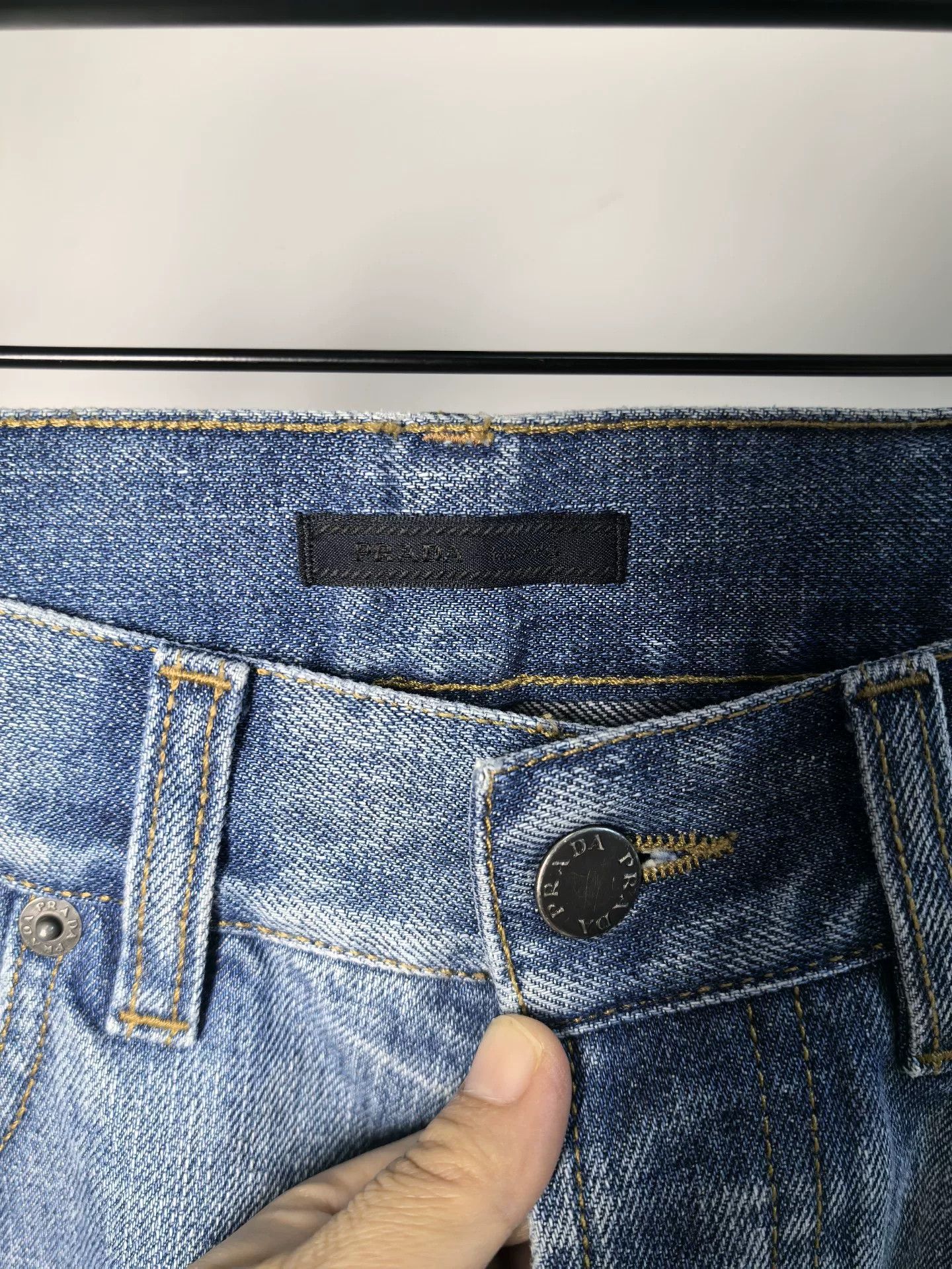 Prada Prada Denim Pants with Leather Label Size US 31 - 3 Thumbnail