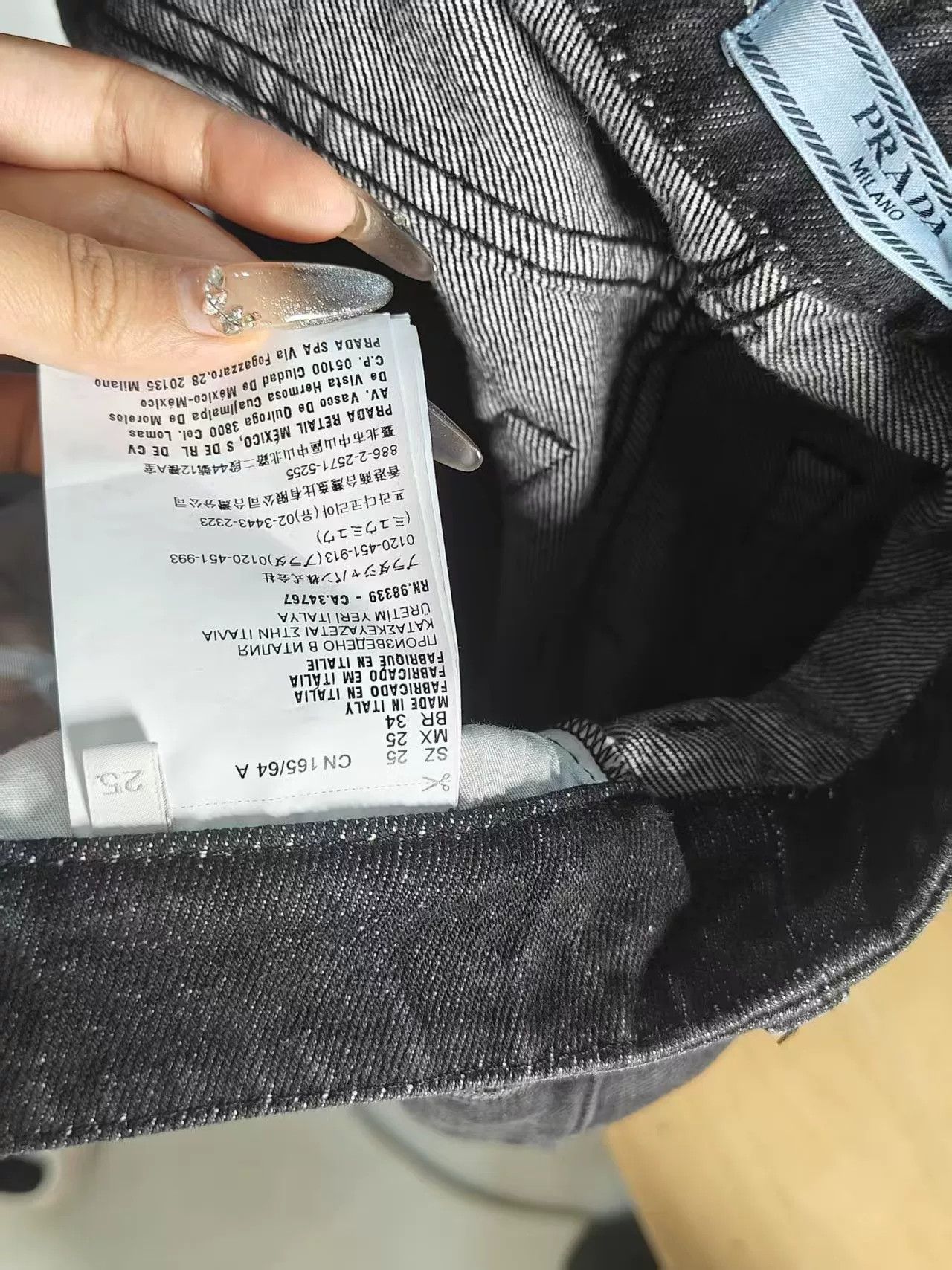 Prada Prada Metallic Triangle Logo Denim Pants Size 34" / US 12 / IT 48 - 3 Thumbnail
