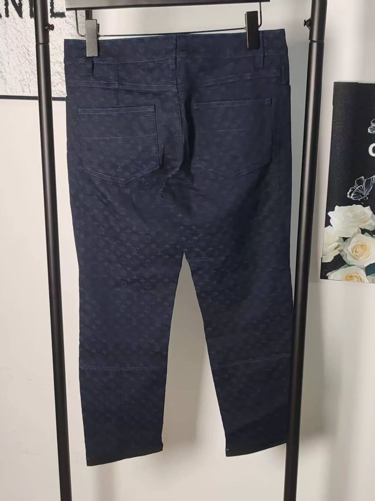 LVXWA Louis Vuitton Denim Pants with Allover Print Size US 31 - 2 Thumbnail