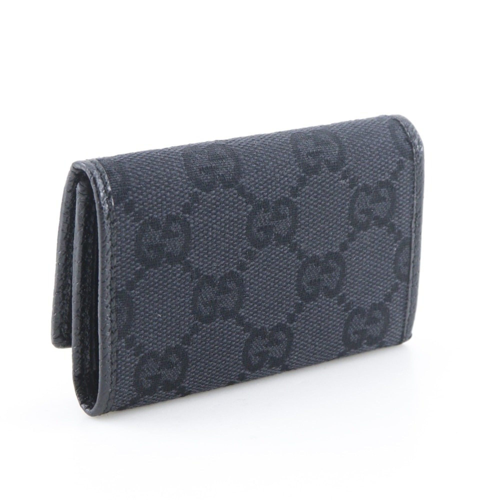 Gucci Gucci 6-Key Case 04564R F40IR GG Canvas Black Snap Button 6 Hooks Unisex Size ONE SIZE - 3 Thumbnail