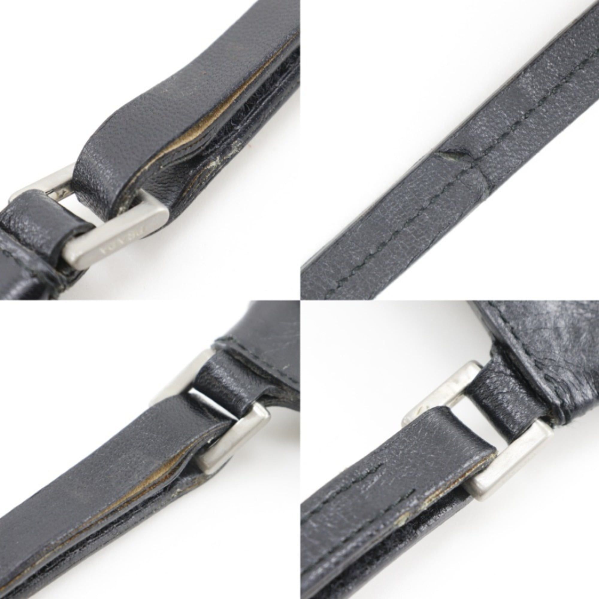 Prada Prada Pochette Shoulder Bag, Nylon x Leather, Black, Women's Size ONE SIZE - 16 Thumbnail