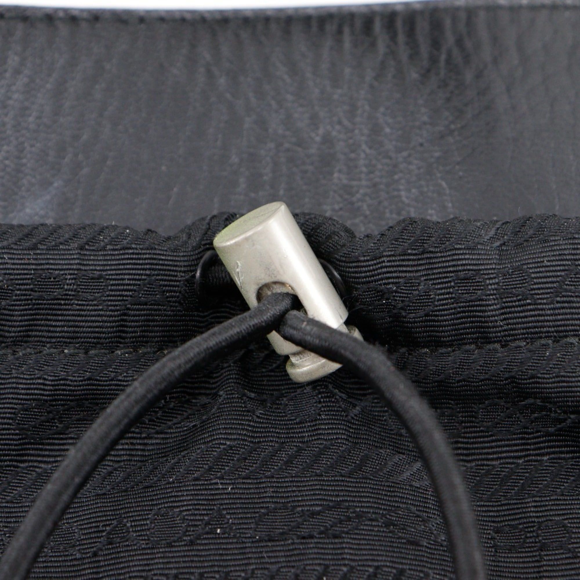 Prada Prada Pochette Shoulder Bag, Nylon x Leather, Black, Women's Size ONE SIZE - 9 Thumbnail