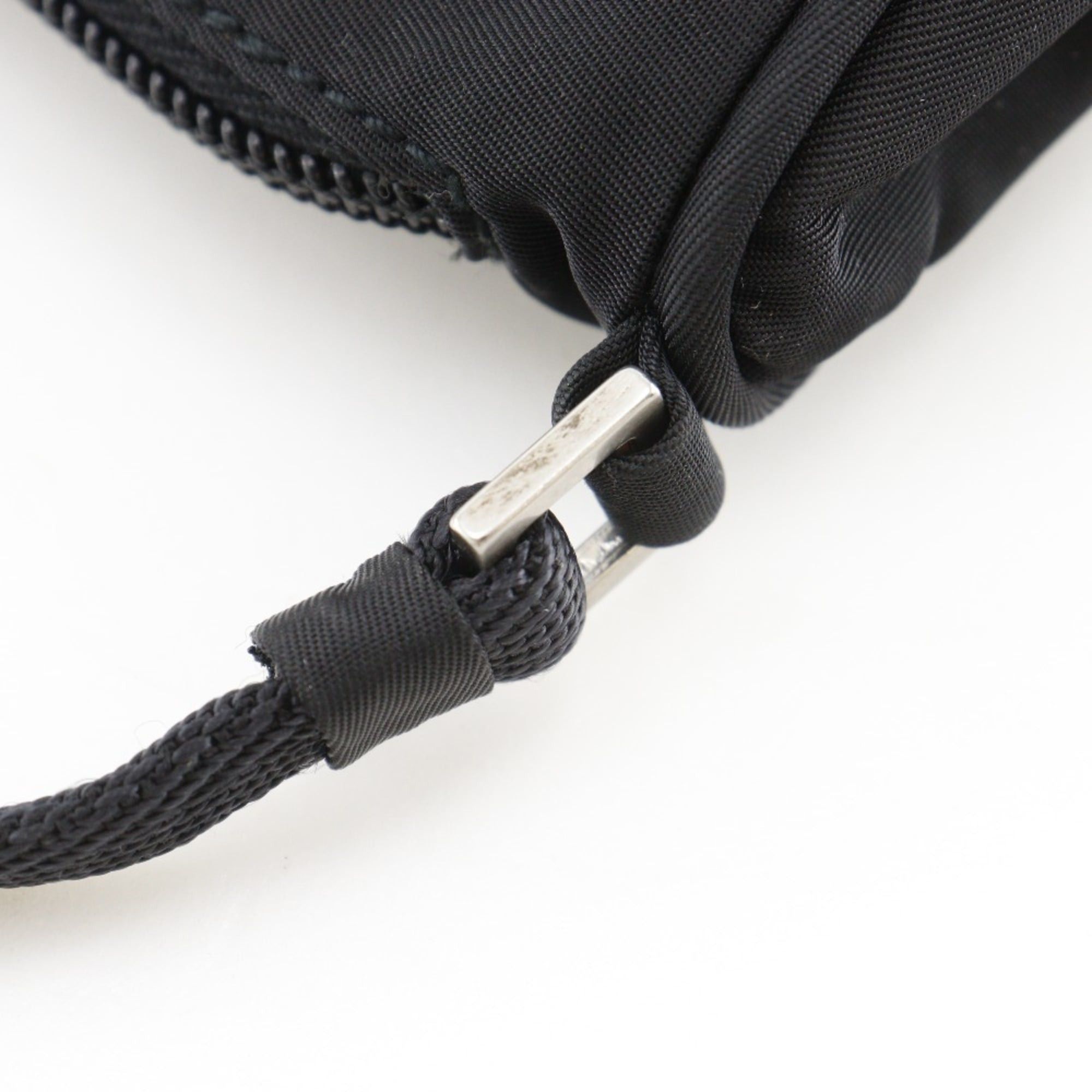 Prada Prada accessory pouch, handbag, nylon, black, zipper, women's. Size ONE SIZE - 9 Thumbnail