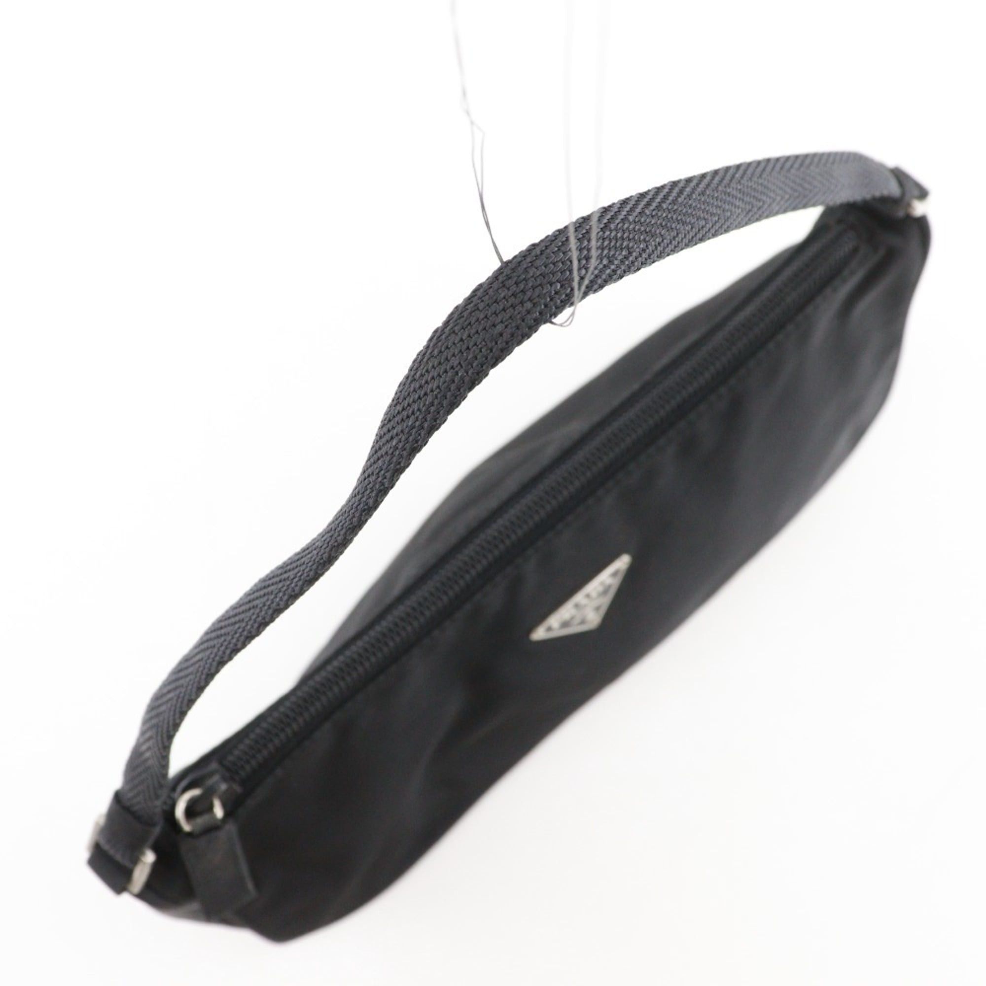 Prada Prada accessory pouch, handbag, nylon, black, zipper, women's. Size ONE SIZE - 5 Thumbnail