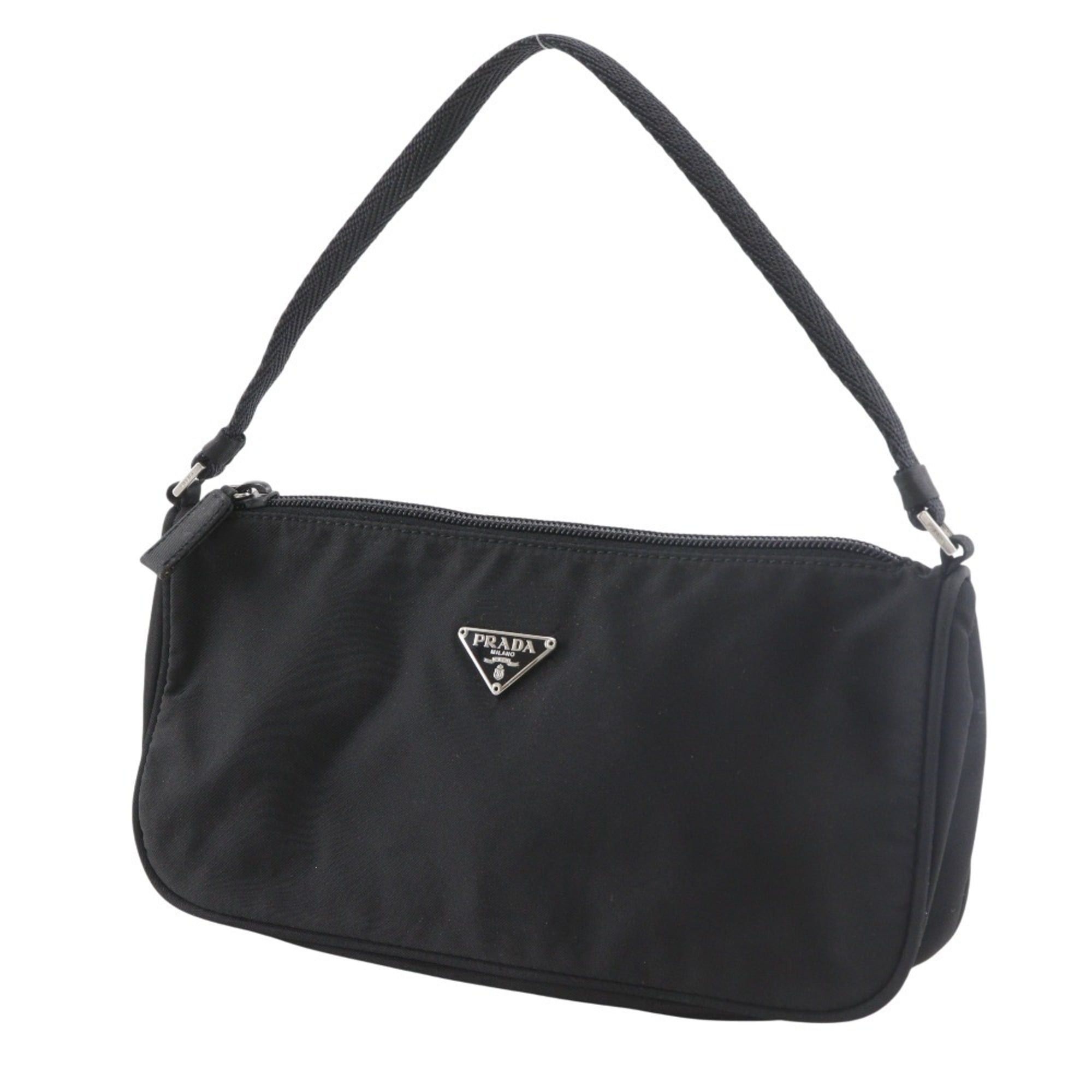 Prada Prada accessory pouch, handbag, nylon, black, zipper, women's. Size ONE SIZE - 2 Thumbnail
