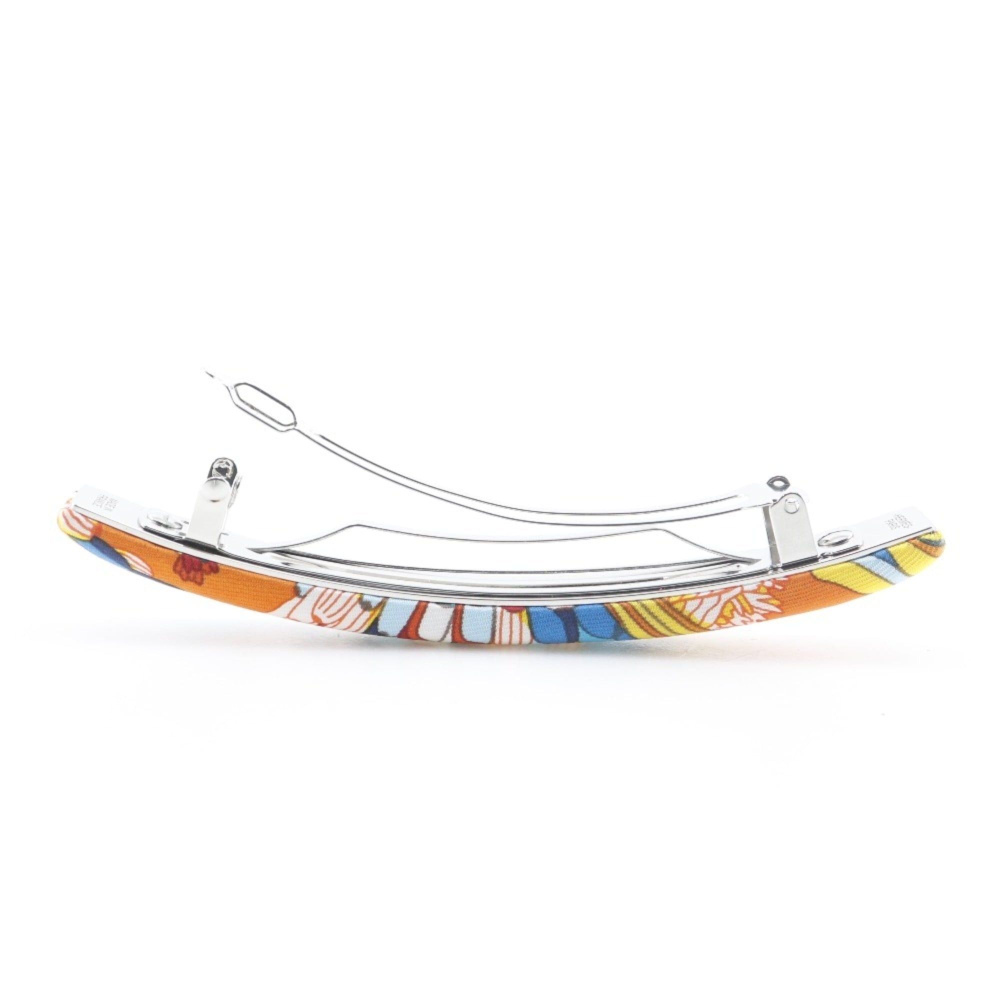 Hermes Hermes Barrette Silk Orange/Multicolor Women's Size ONE SIZE - 3 Thumbnail