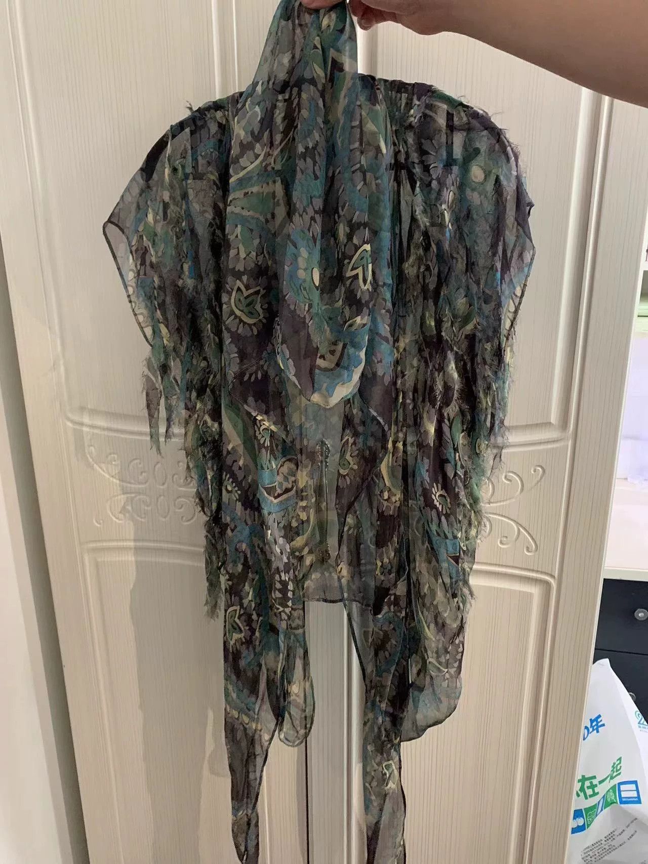 Kanye West Sheer Floral Print Cape with Hood Size ONE SIZE - 4 Thumbnail