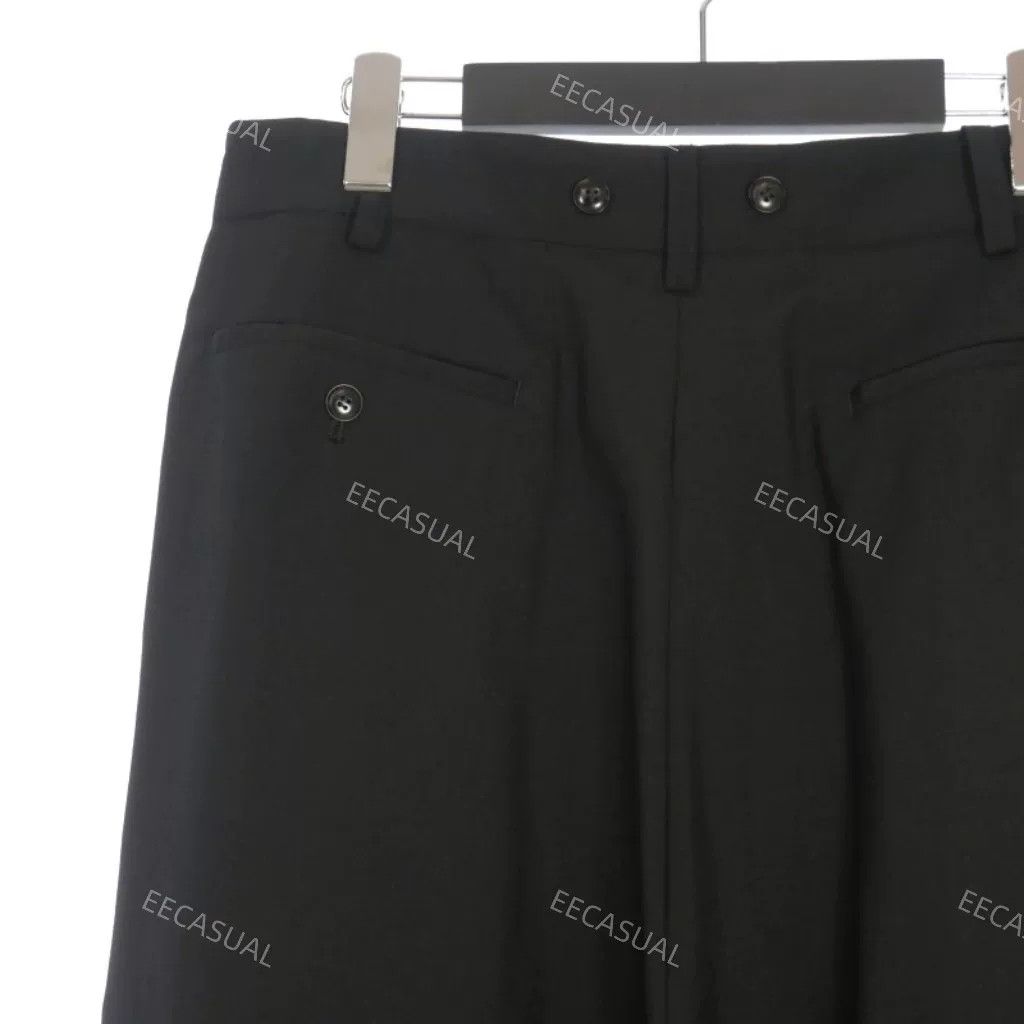 Y's Black Wide-Leg Wool Pants by Yohji Yamamoto Size US 31 - 3 Thumbnail