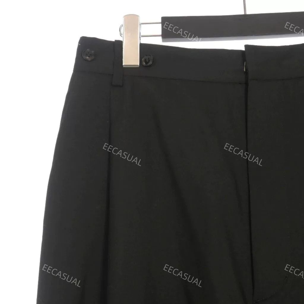 Y's Black Wide-Leg Wool Pants by Yohji Yamamoto Size US 31 - 4 Thumbnail