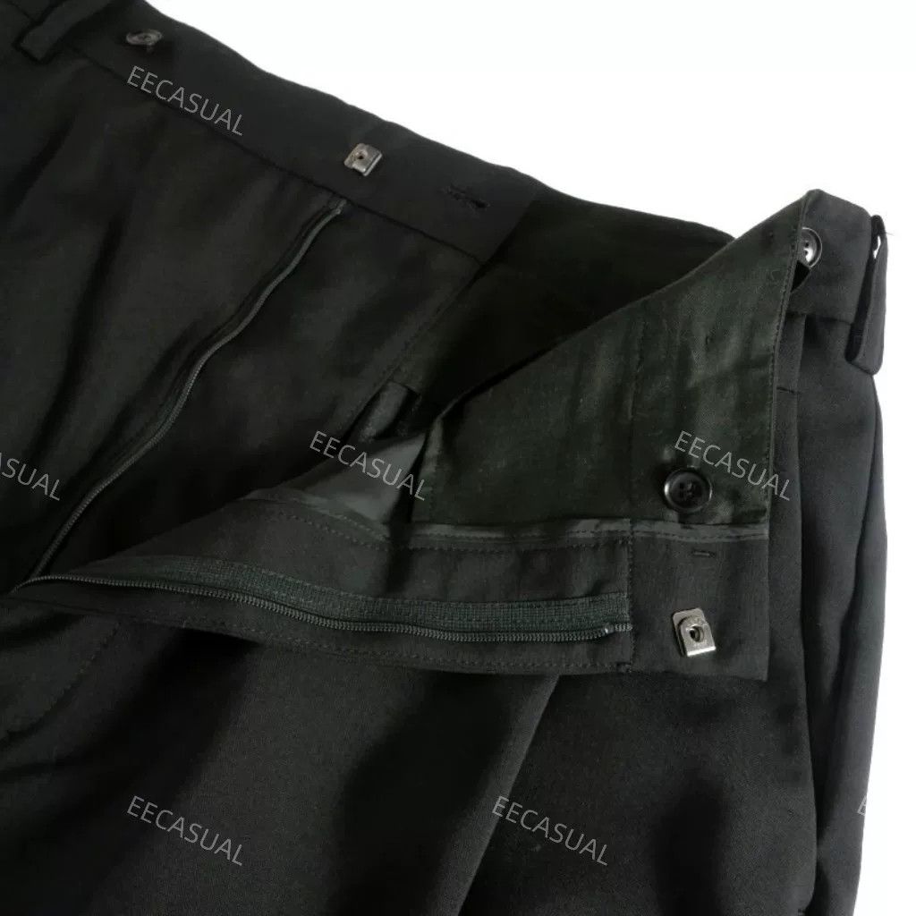 Y's Black Wide-Leg Wool Pants by Yohji Yamamoto Size US 31 - 5 Thumbnail