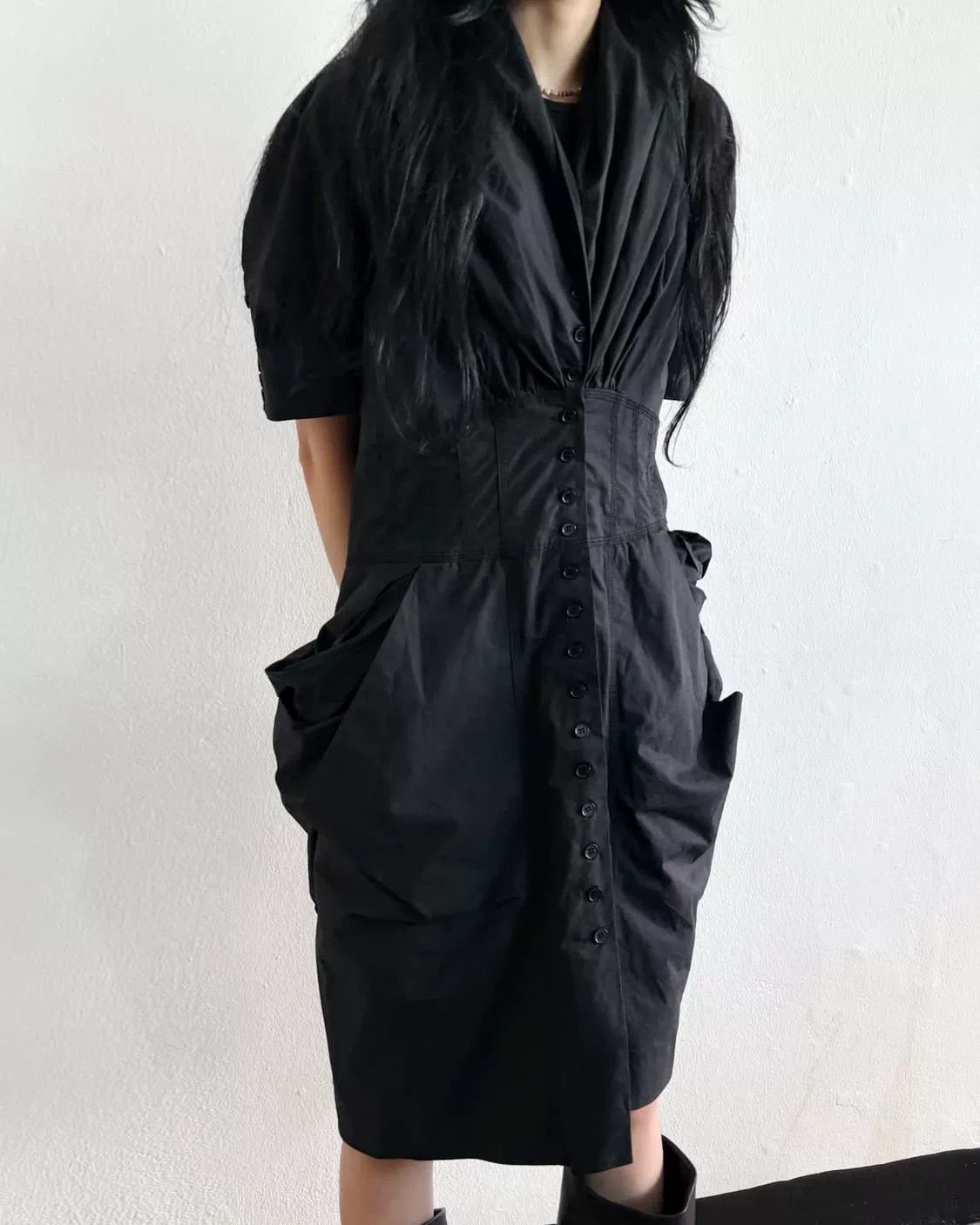 Yohji Yamamoto Yohji Yamamoto Vintage Utility Dress Size M / US 6-8 / IT 42-44 - 4 Thumbnail