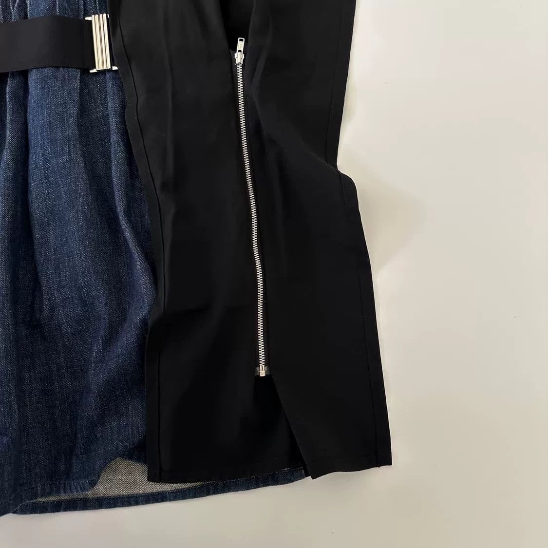 Vintage Vintage Denim Paneled Dress Size M / US 6-8 / IT 42-44 - 2 Thumbnail