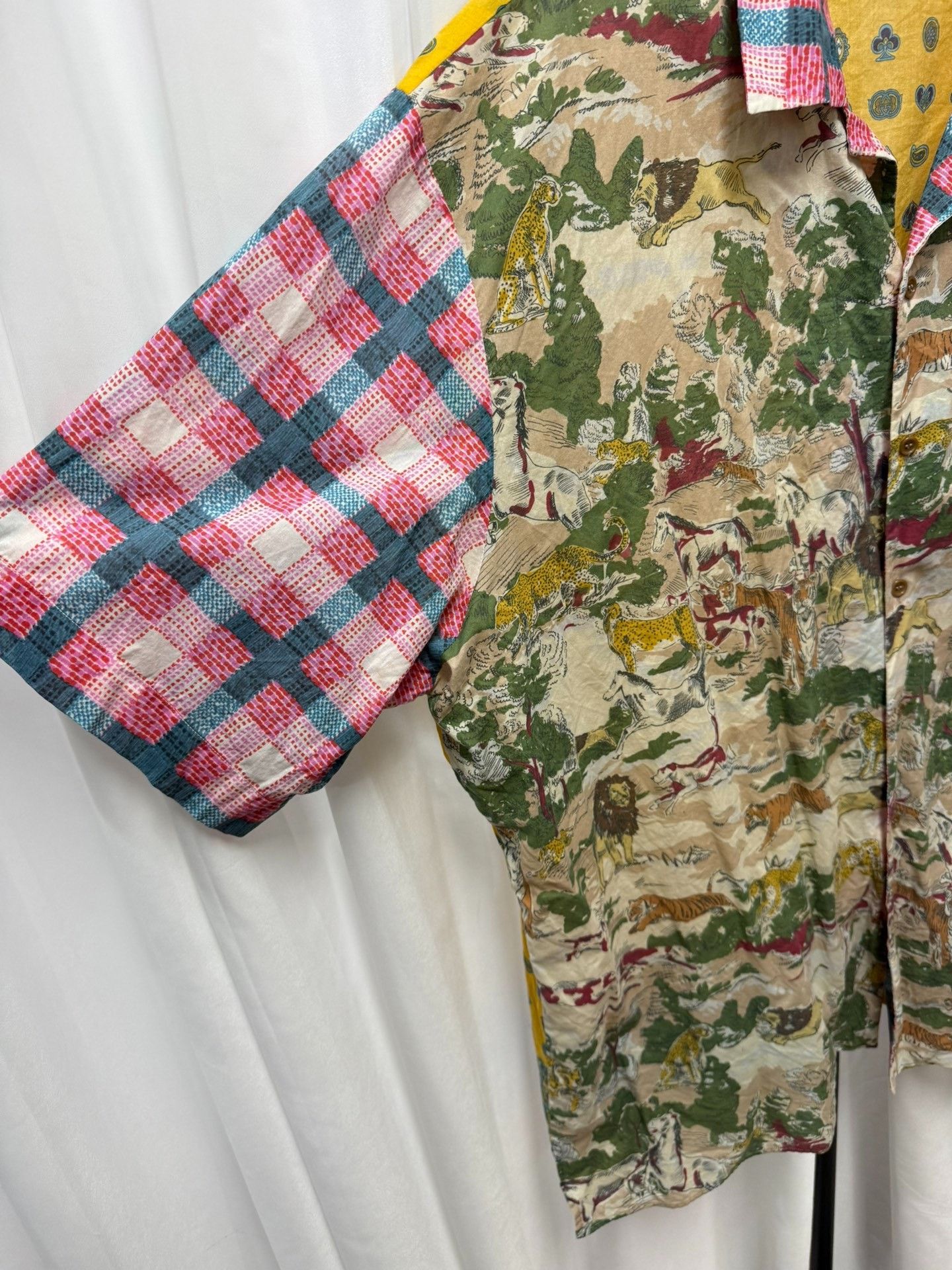 Gucci Gucci 19AW Oil Painting Patchwork Loose Shirt Size US M / EU 48-50 / 2 - 5 Thumbnail