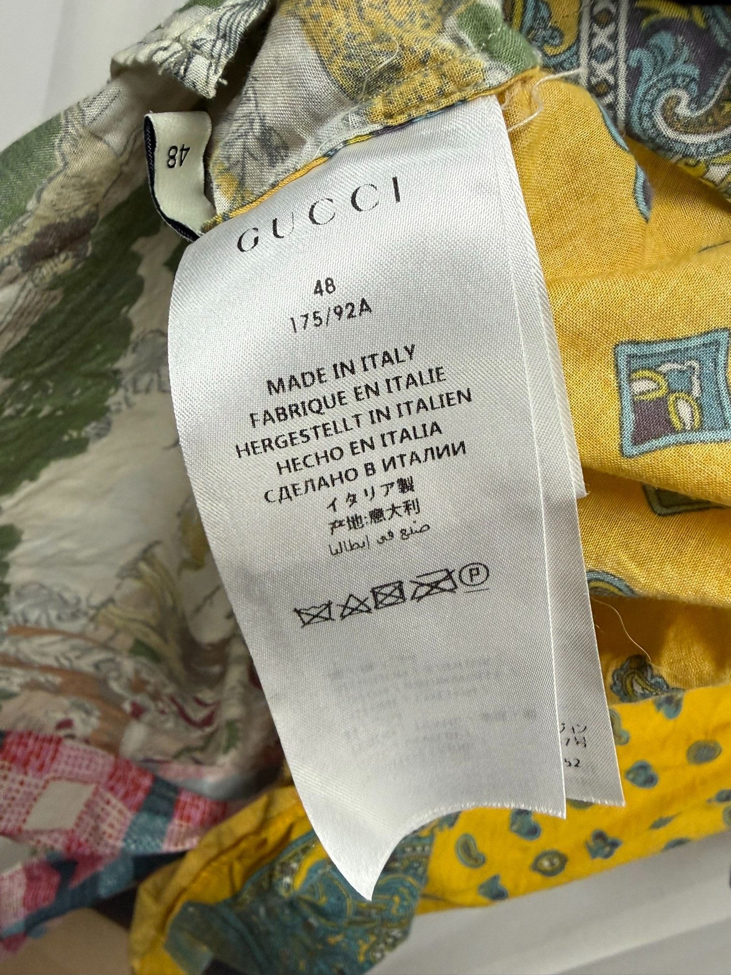Gucci Gucci 19AW Oil Painting Patchwork Loose Shirt Size US M / EU 48-50 / 2 - 8 Thumbnail