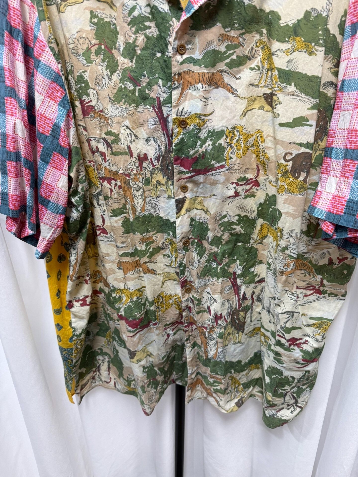 Gucci Gucci 19AW Oil Painting Patchwork Loose Shirt Size US M / EU 48-50 / 2 - 3 Thumbnail