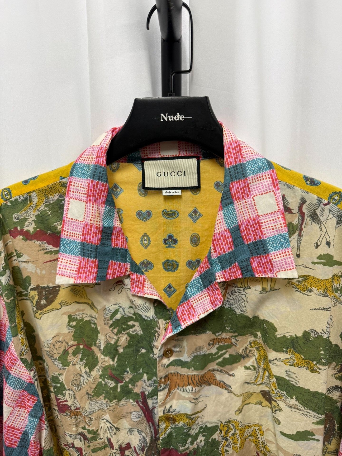 Gucci Gucci 19AW Oil Painting Patchwork Loose Shirt Size US M / EU 48-50 / 2 - 2 Thumbnail