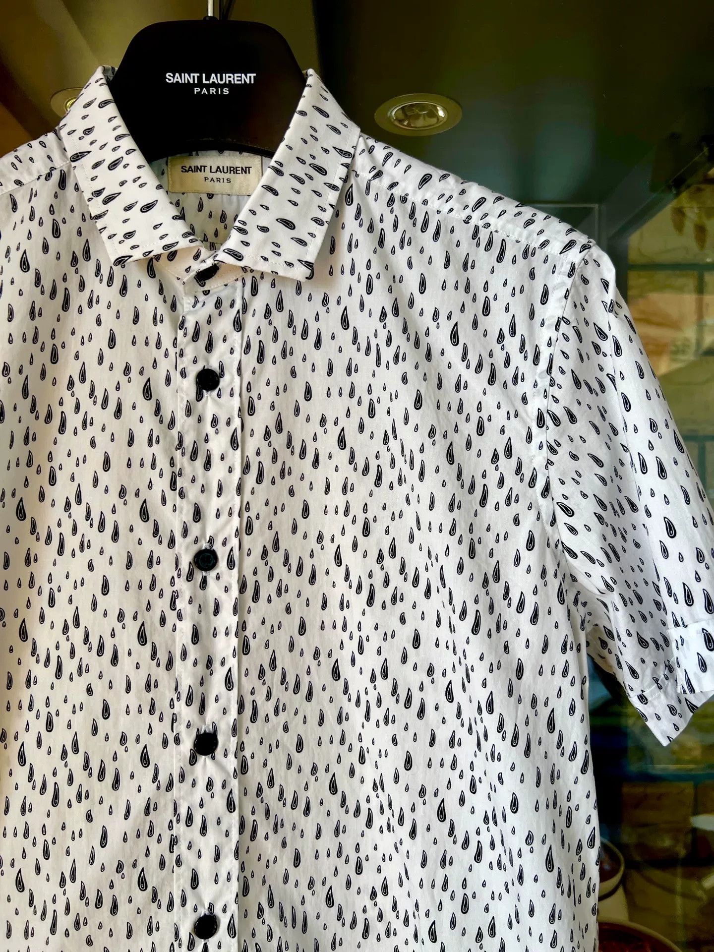 Saint Laurent Paris Saint Laurent 13SS Black White Shirt Size US M / EU 48-50 / 2 - 2 Thumbnail