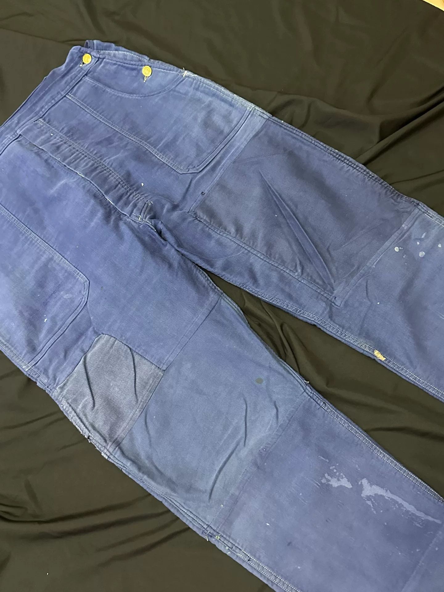 Vintage Vintage 50s French Moleskin Workwear Overalls Size US M / EU 48-50 / 2 - 4 Thumbnail