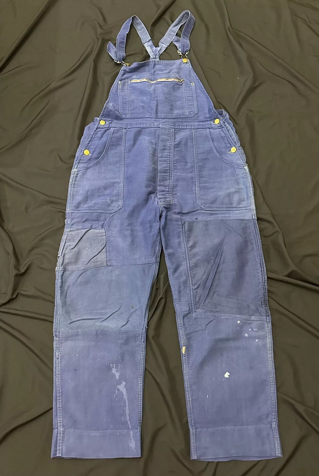 Vintage Vintage 50s French Moleskin Workwear Overalls Size US M / EU 48-50 / 2 - 2 Thumbnail