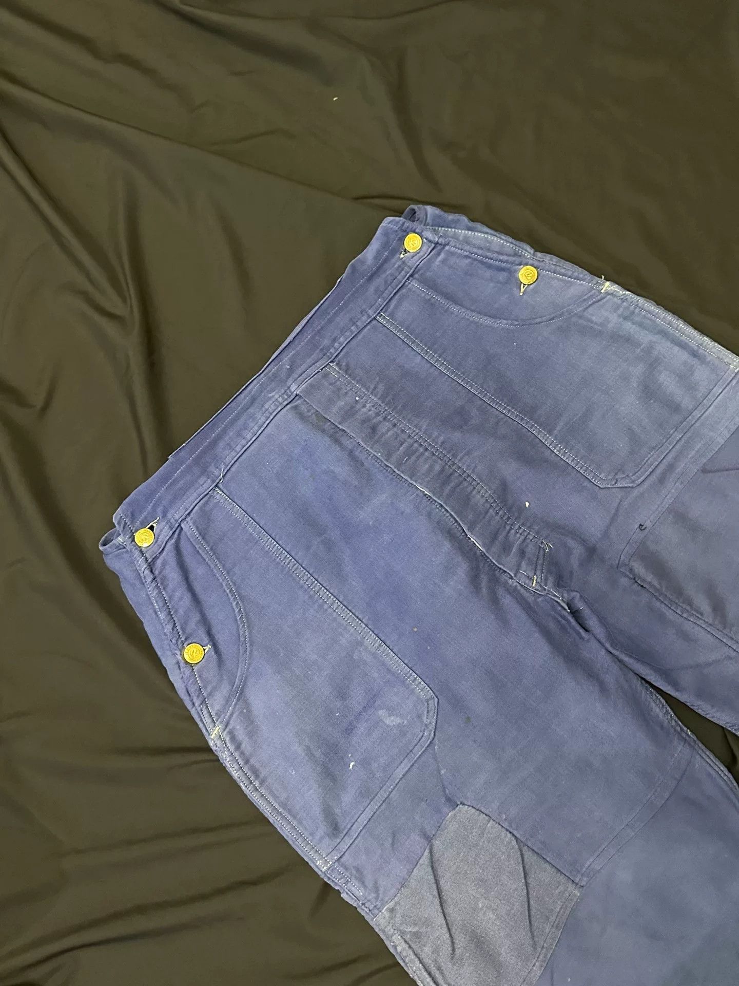 Vintage Vintage 50s French Moleskin Workwear Overalls Size US M / EU 48-50 / 2 - 5 Thumbnail
