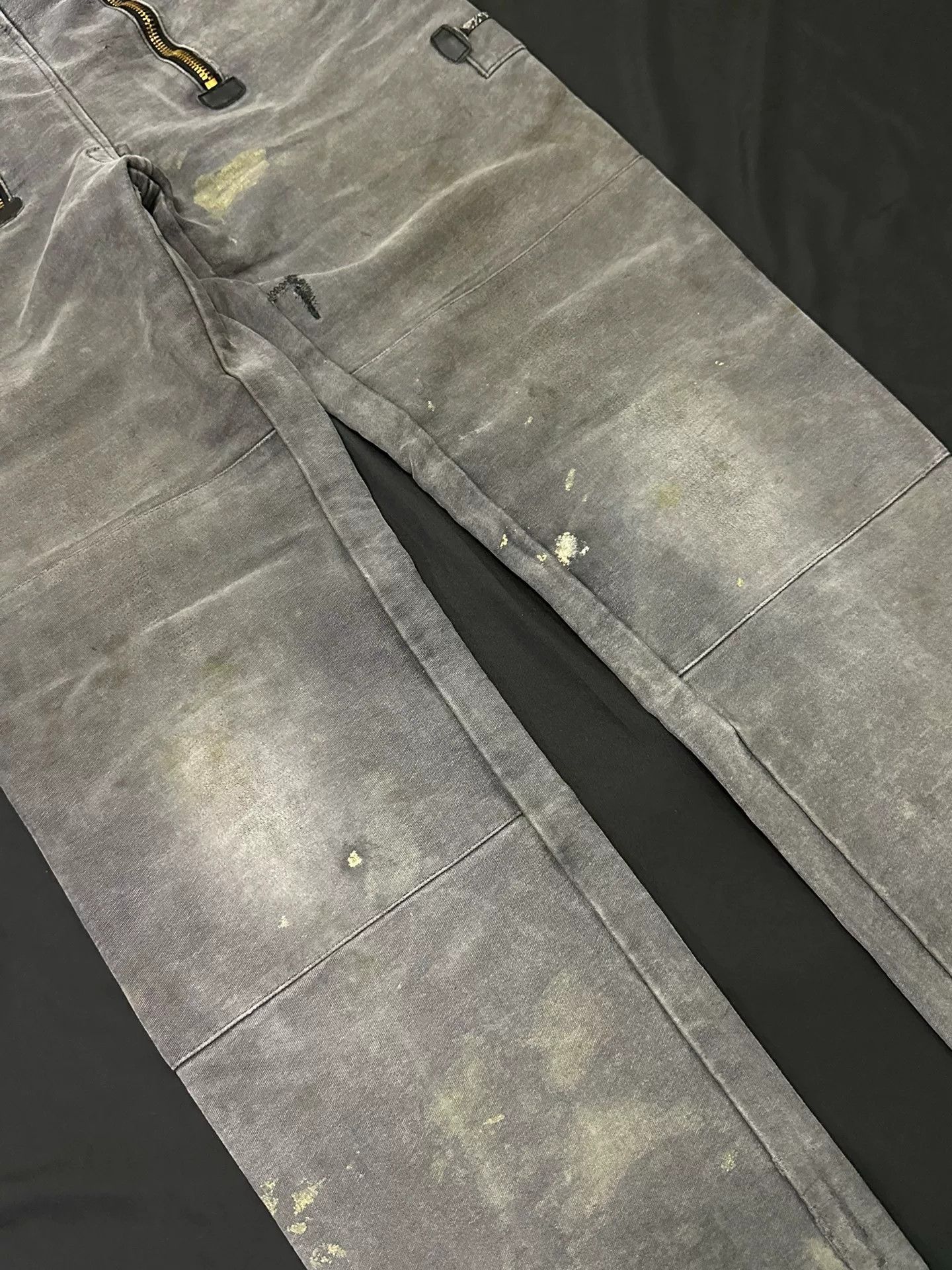 Vintage Vintage 60s German Gray Elephant Leather Pants Size US 31 - 3 Thumbnail