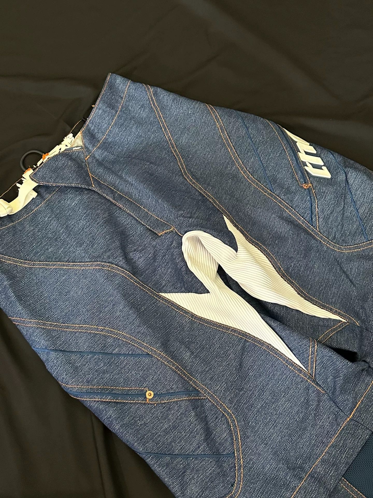 Vintage Vintage 90s Moto Cropped Jeans Size US 31 - 4 Thumbnail