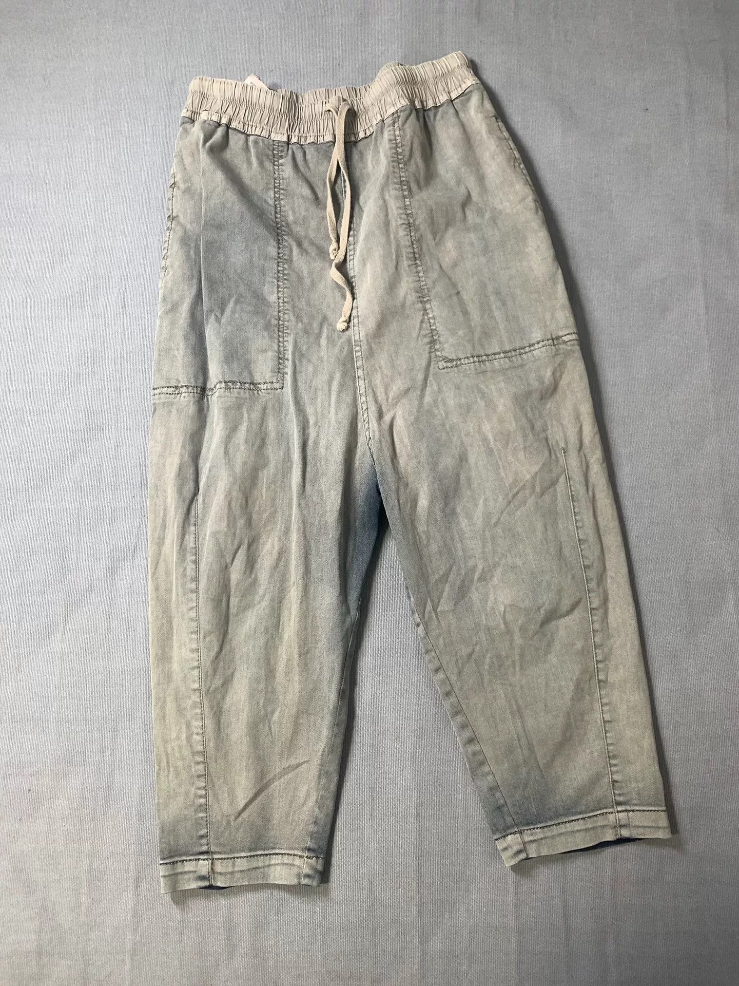Rick Owens Drkshdw Rick Owens DRKSHDW Cropped Distressed Jeans Size US 31 - 2 Thumbnail