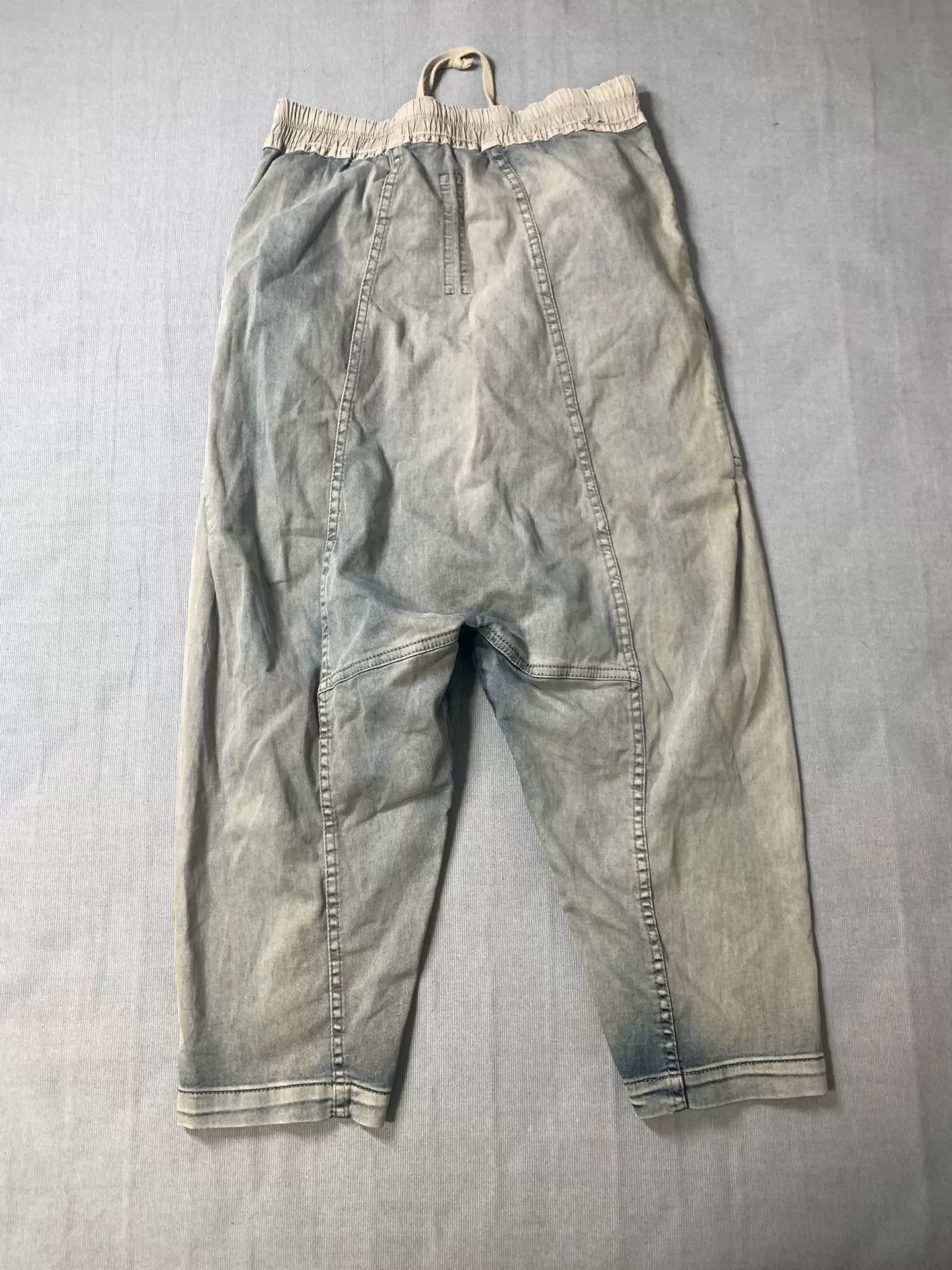 Rick Owens Drkshdw Rick Owens DRKSHDW Cropped Distressed Jeans Size US 31 - 3 Thumbnail