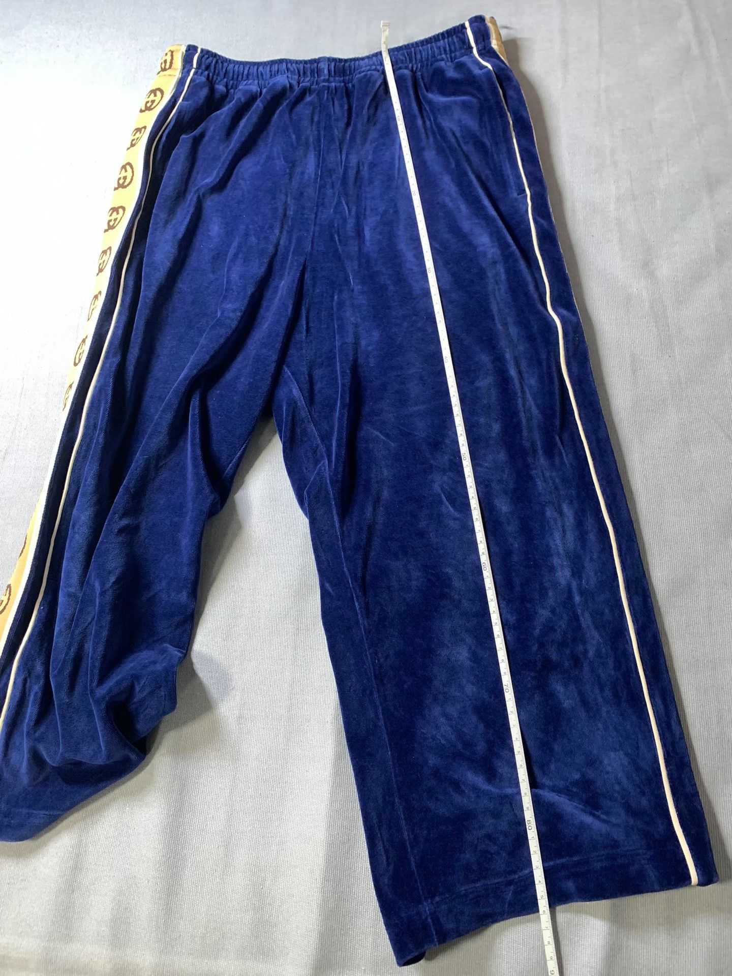 Gucci Gucci Double G Embroidered Velvet Track Pants Size US 31 - 7 Thumbnail