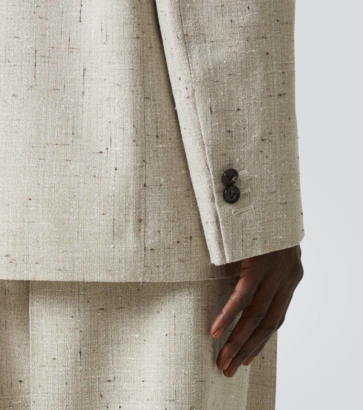 Bottega Veneta textured viscose and silk double breast blazer jacket Size US XS / EU 42 / 0 - 4 Thumbnail