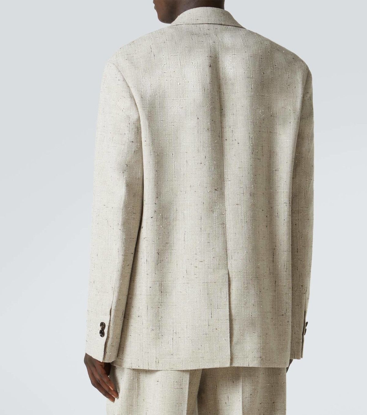 Bottega Veneta textured viscose and silk double breast blazer jacket Size US M / EU 48-50 / 2 - 3 Thumbnail