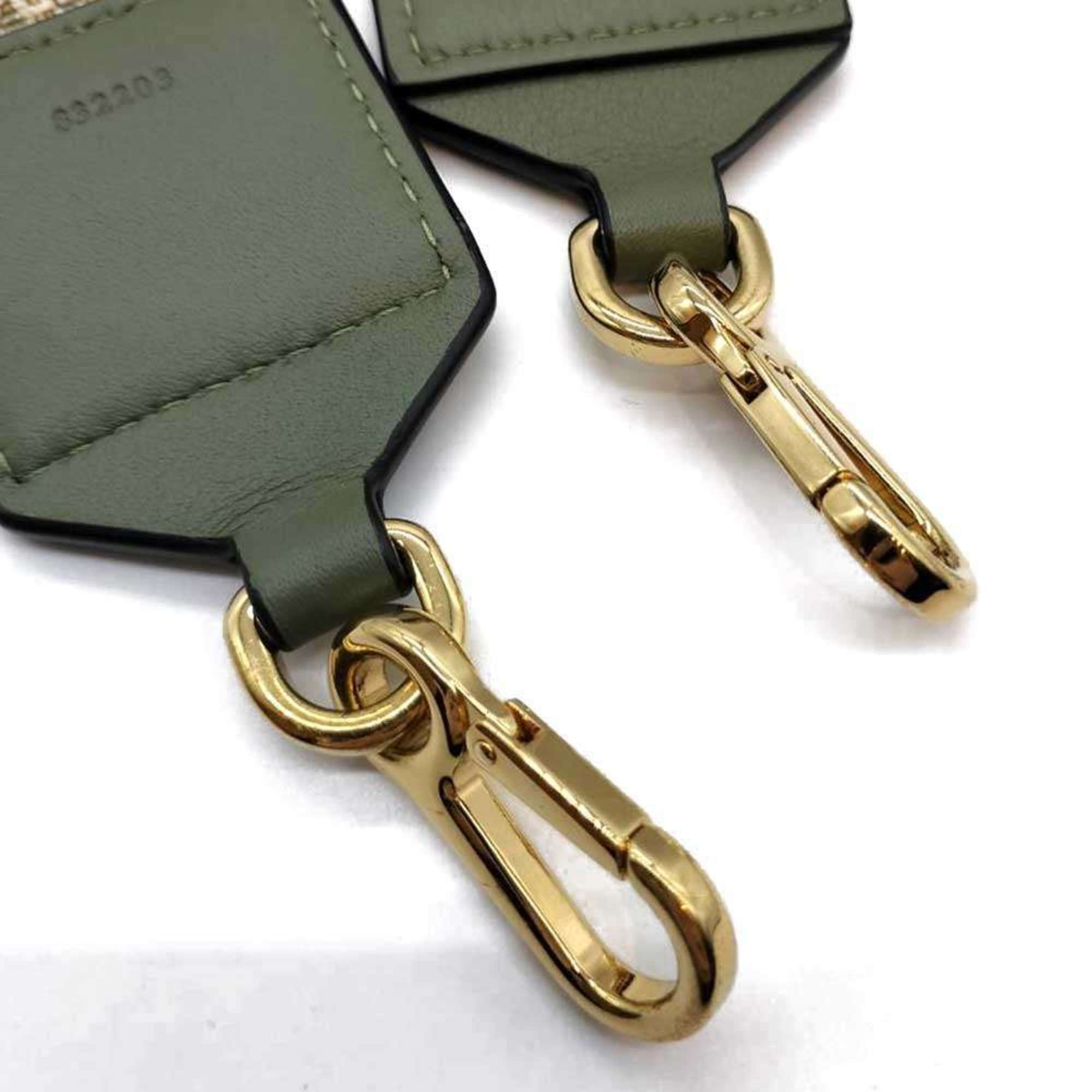 Loewe Loewe Shoulder Strap Belt, Khaki Green Calf Leather, Anagram Pattern, Women's LOEWE Size ONE SIZE - 4 Thumbnail