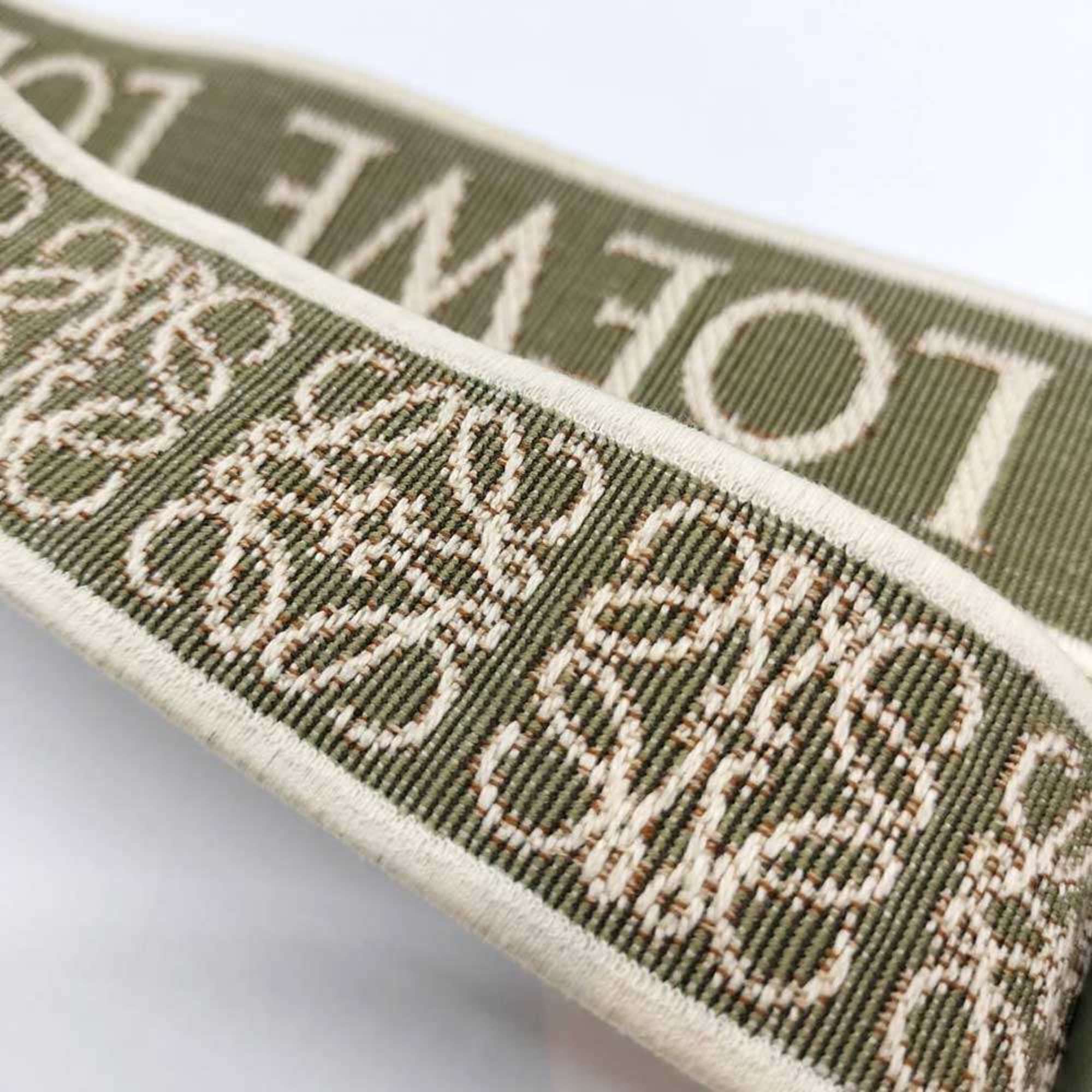 Loewe Loewe Shoulder Strap Belt, Khaki Green Calf Leather, Anagram Pattern, Women's LOEWE Size ONE SIZE - 5 Thumbnail