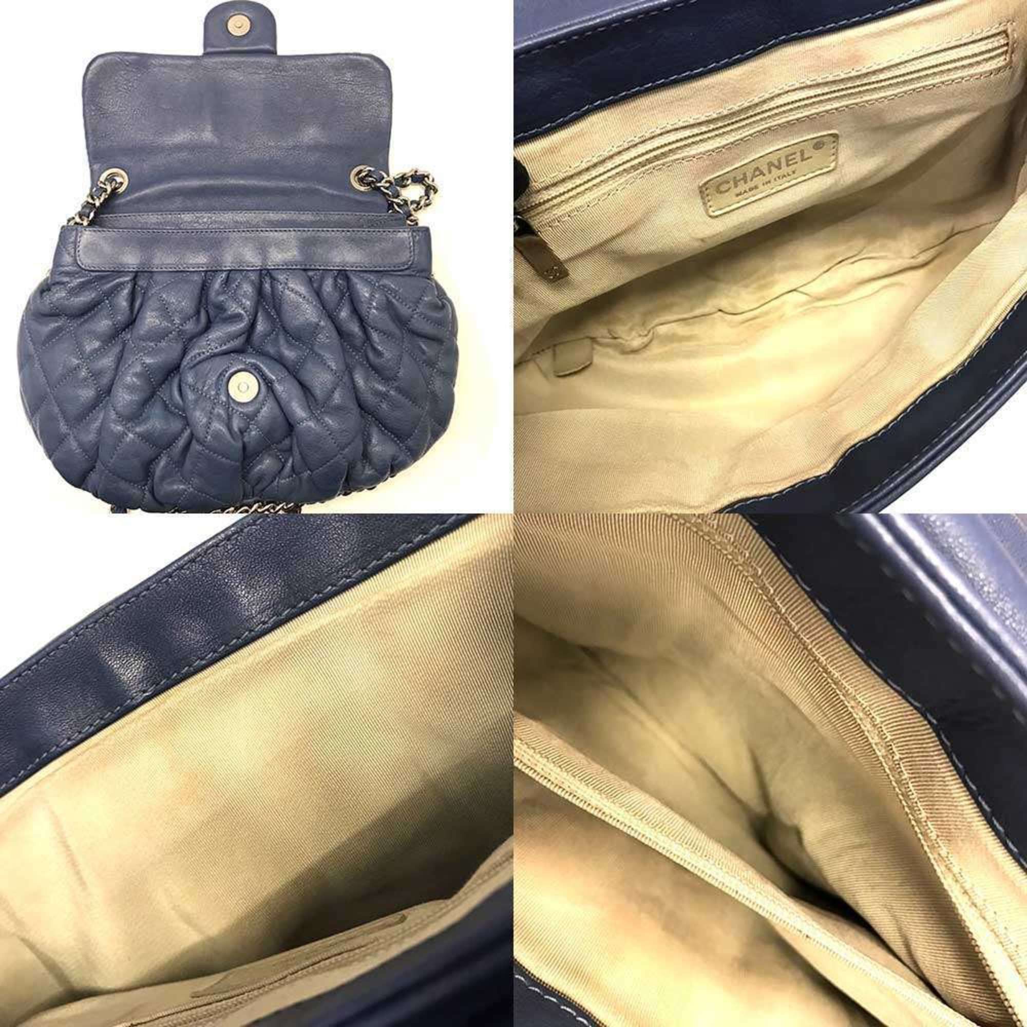 Chanel Chanel Matelassé Chain Around Shoulder Bag, Series 15, Calfskin, Navy. Size ONE SIZE - 5 Thumbnail
