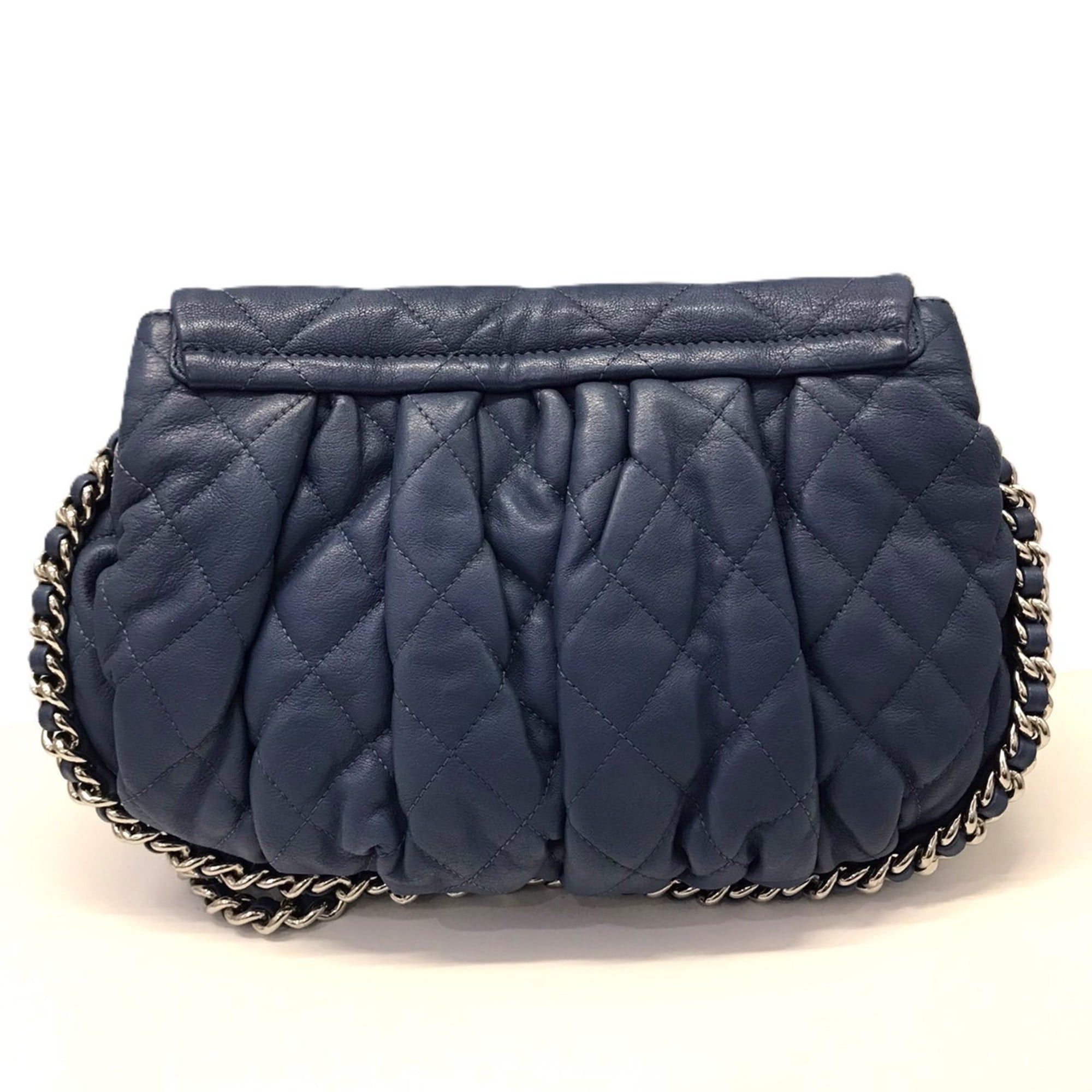 Chanel Chanel Matelassé Chain Around Shoulder Bag, Series 15, Calfskin, Navy. Size ONE SIZE - 2 Thumbnail