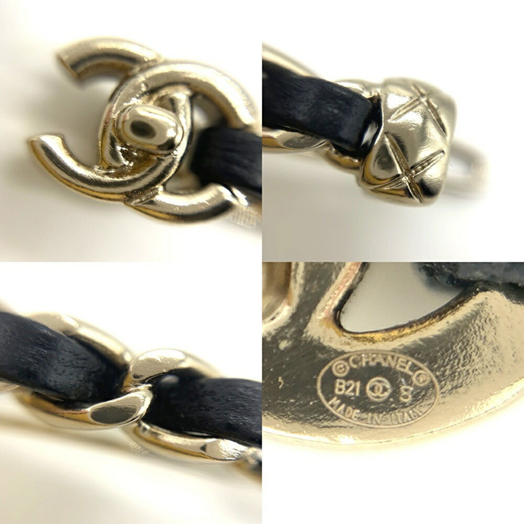 Chanel Chanel B21S Turnlock Coco Mark Design Barrette Hairpin Hair Accessory Gold/Black Women's CHANEL Size ONE SIZE - 4 Thumbnail